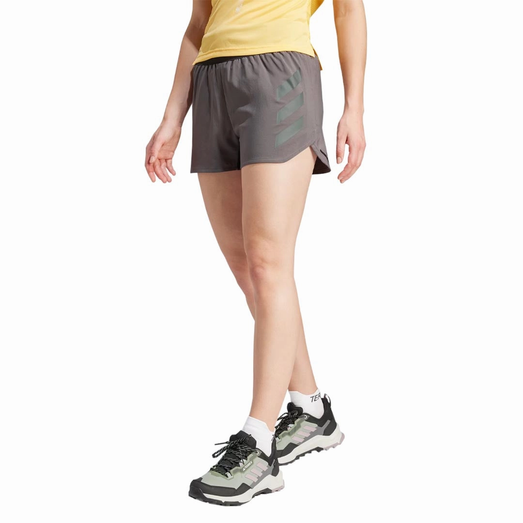 adidas - Women's Terrex Agravic Trail 3 Inch Running Shorts (IP4859-3IN) Flattering Design Wear