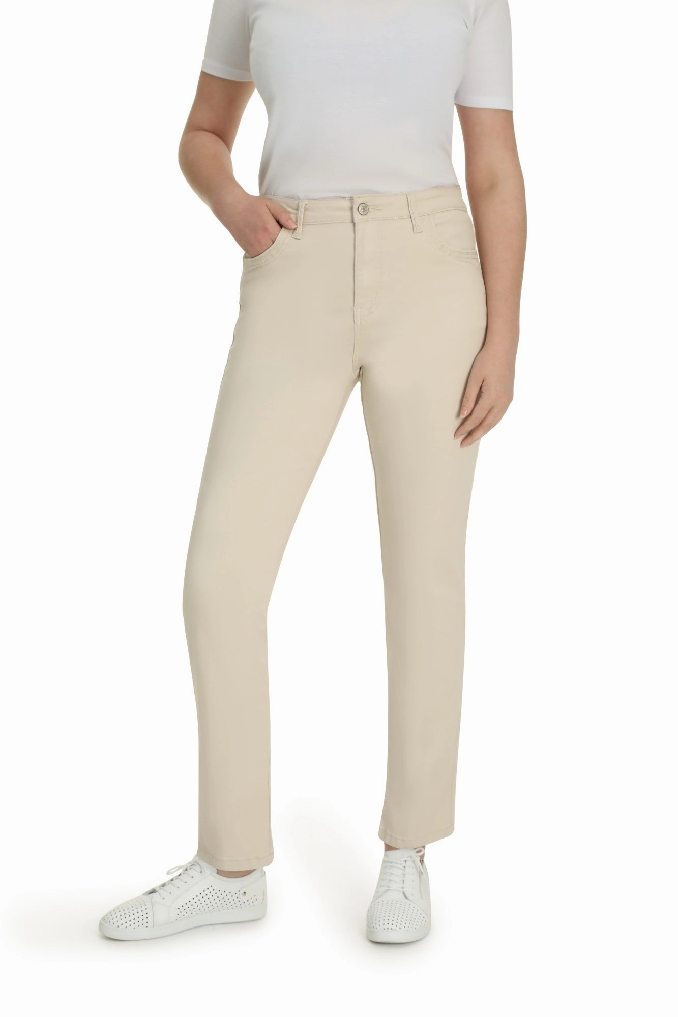 Tall length Coloured Denim Jeans | PARCHMENT | 6904ZR Spring Mood Office Wear Minimalist