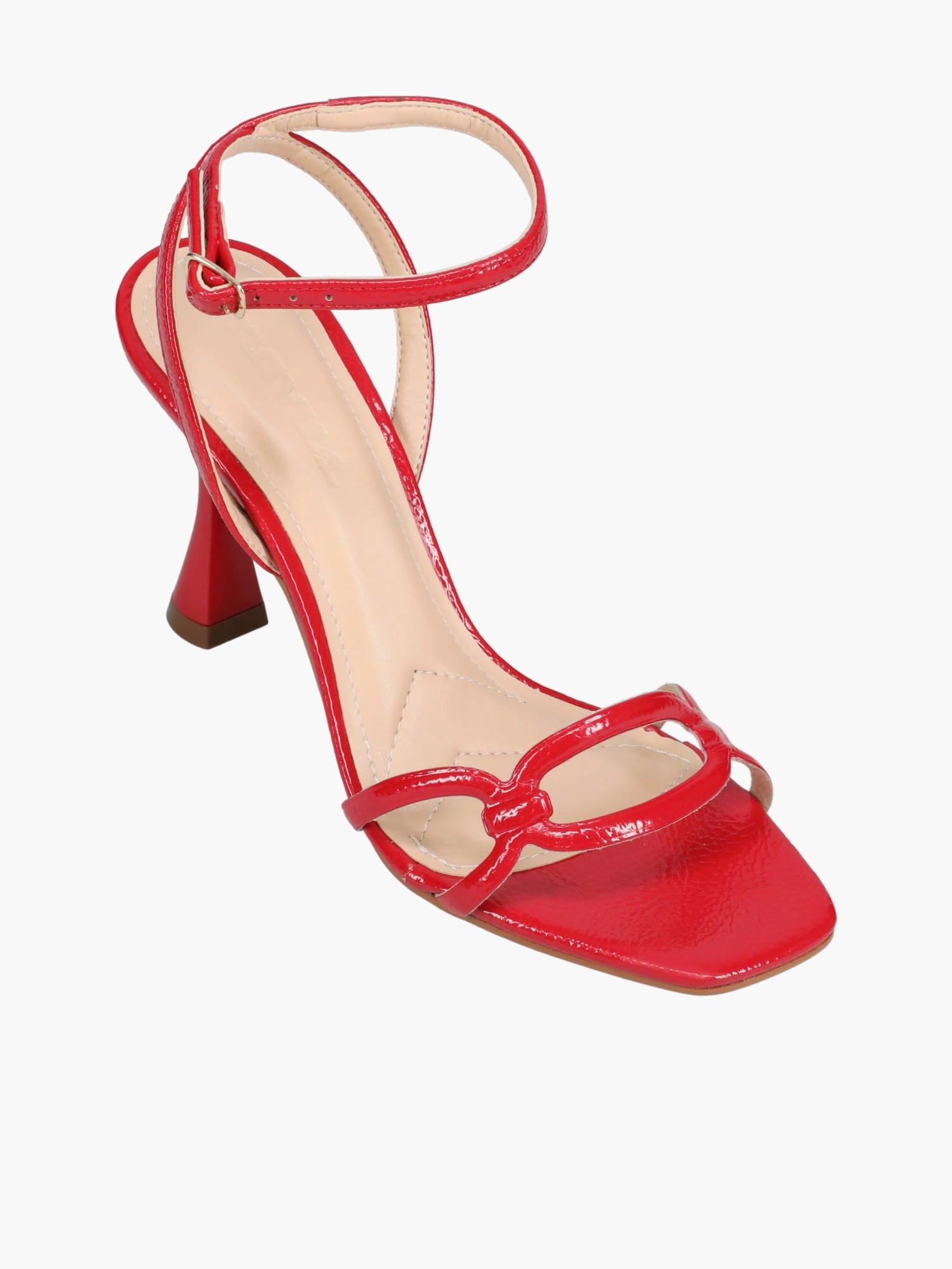 Timeless Sandals Stable Structure Clarissa Vermelho Verniz Glossy
