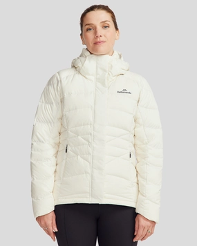 Women's Winterburn Hooded Down Jacket - Natural Four Way Stretch Material Warmth Retention