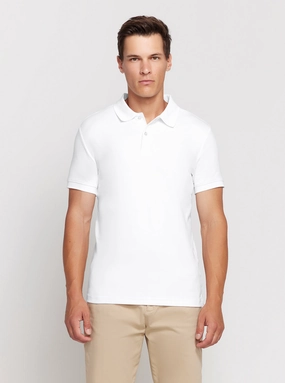 Office Look Eco White Nolan Polo T-Shirt