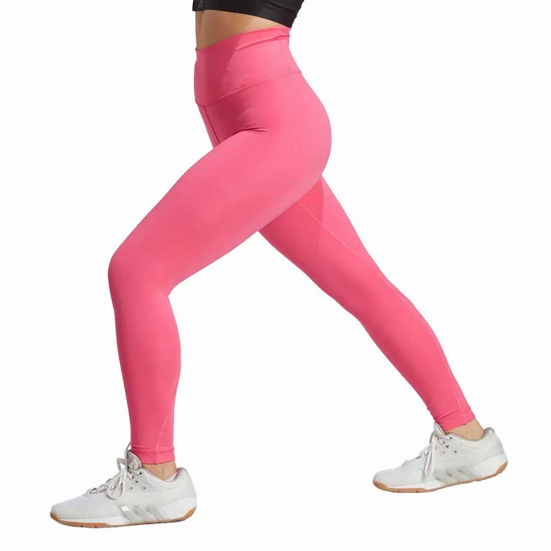 adidas - Women's Optime Hyperbright Training High Rise 7/8 Tights (IL6624) Comfy Waistband