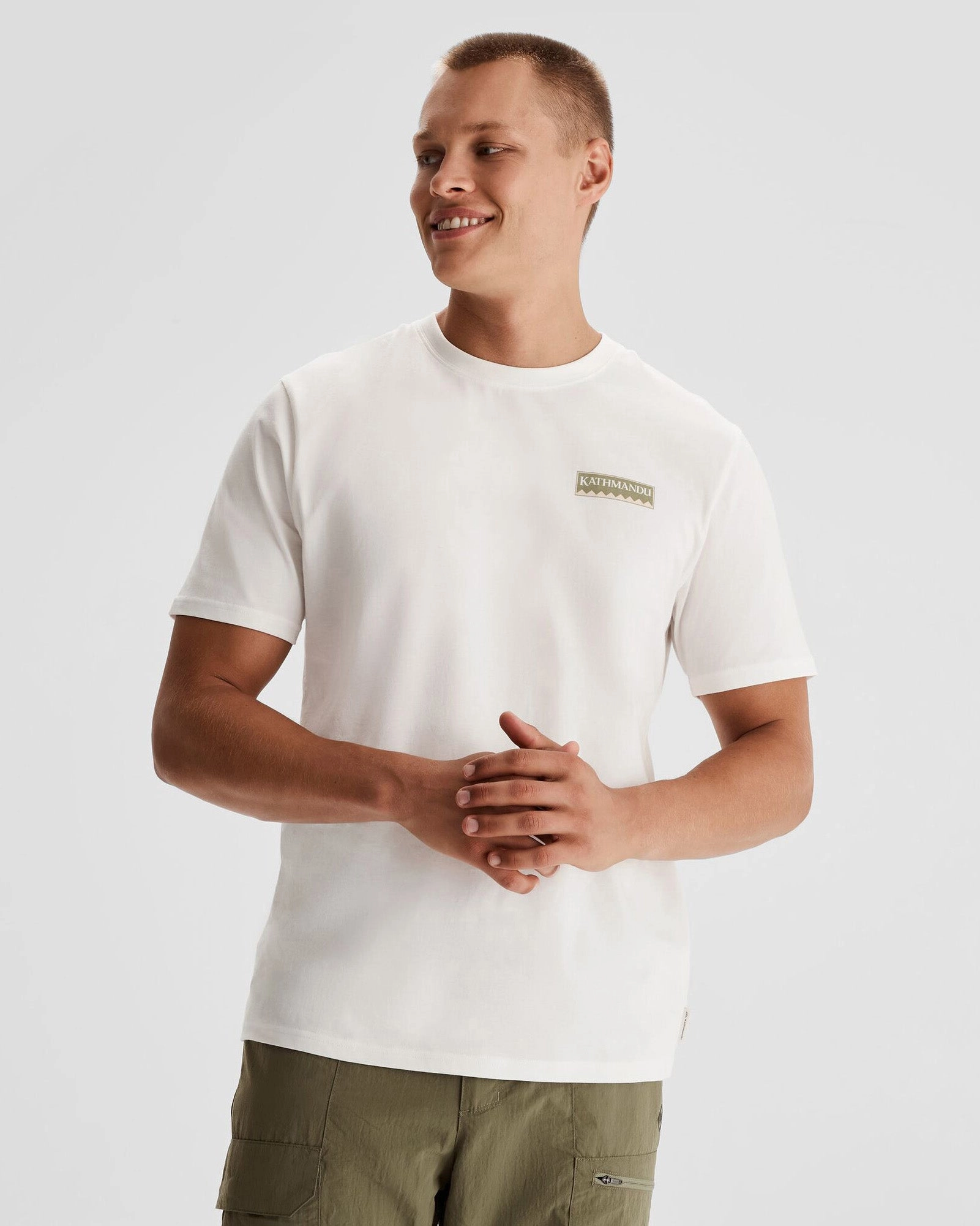 Bamboo Derived Material Men's Heritage Organic Cotton T-shirt - White