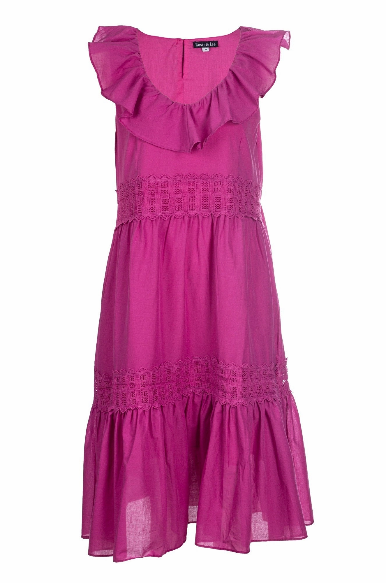 100% Cotton Voile Dress | MAGENTA | 6423A1 Whimsical Mood