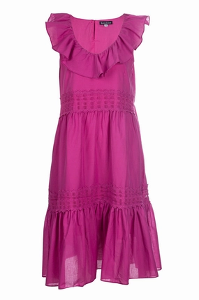 100% Cotton Voile Dress | MAGENTA | 6423A1 Daywear Fit