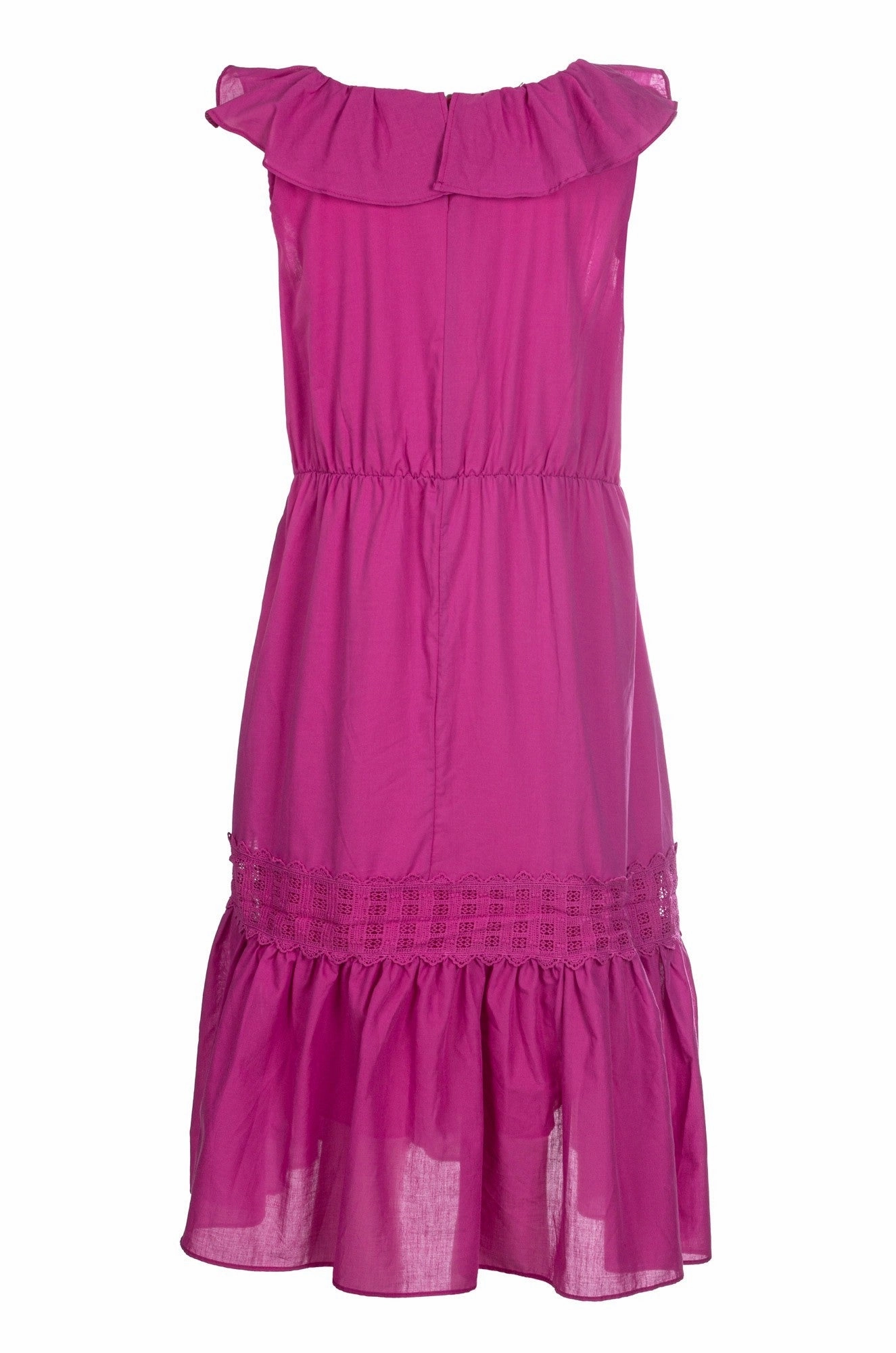 Silky Drape Daily Essential 100% Cotton Voile Dress | MAGENTA | 6423A1