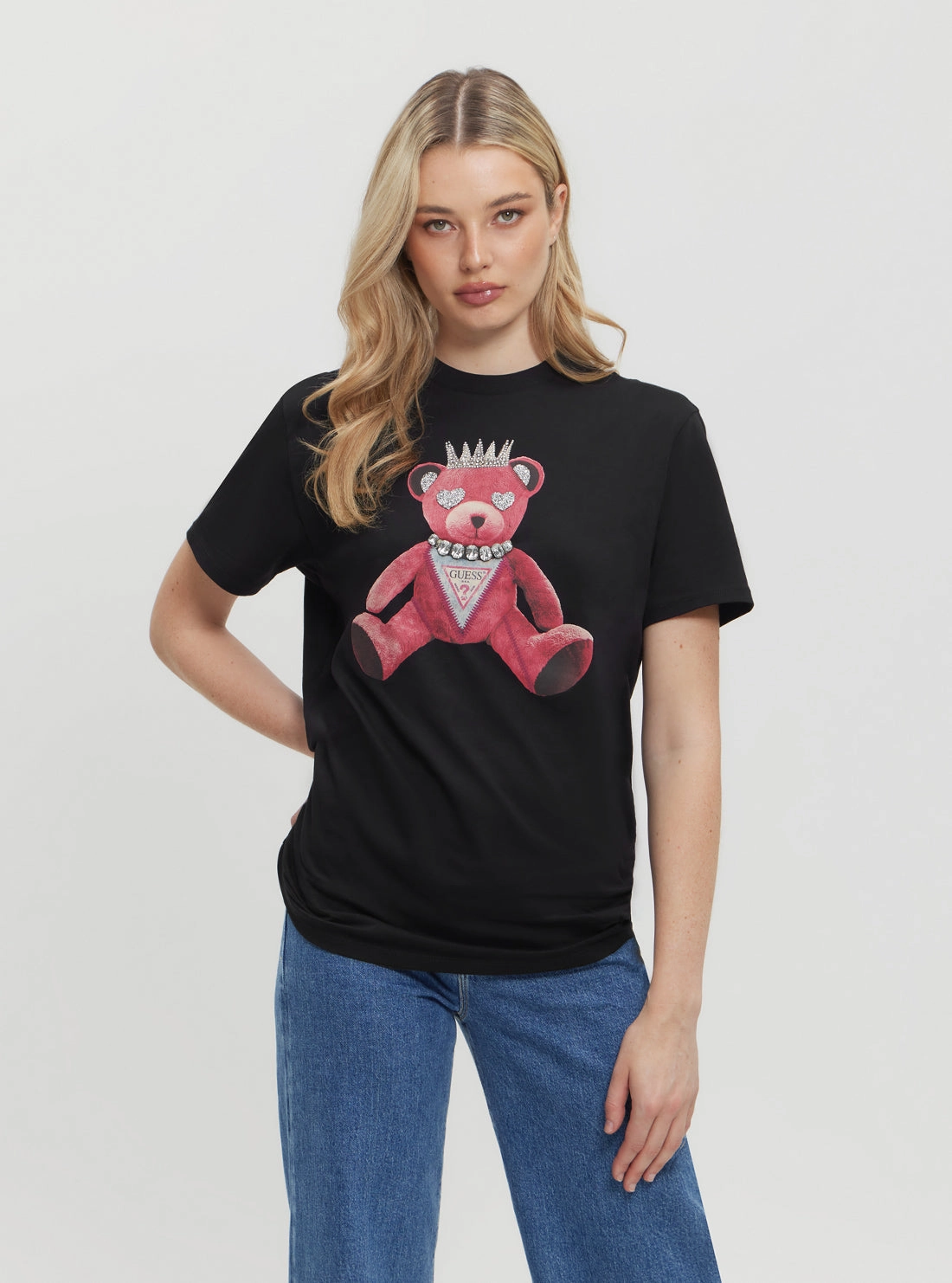 Black Pink Bear T-Shirt MoistureWicking Technology NonRestrictiveCut
