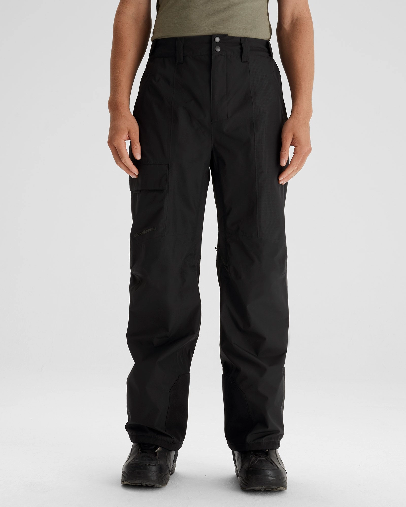 Men's PWDR-Days 2L Shell Snow Pants - Black Stingray Outdoor Adventure Eco Friendly Fabric