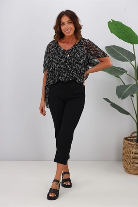 Studio Wear Airy Feel Threadz Basic Pant Black