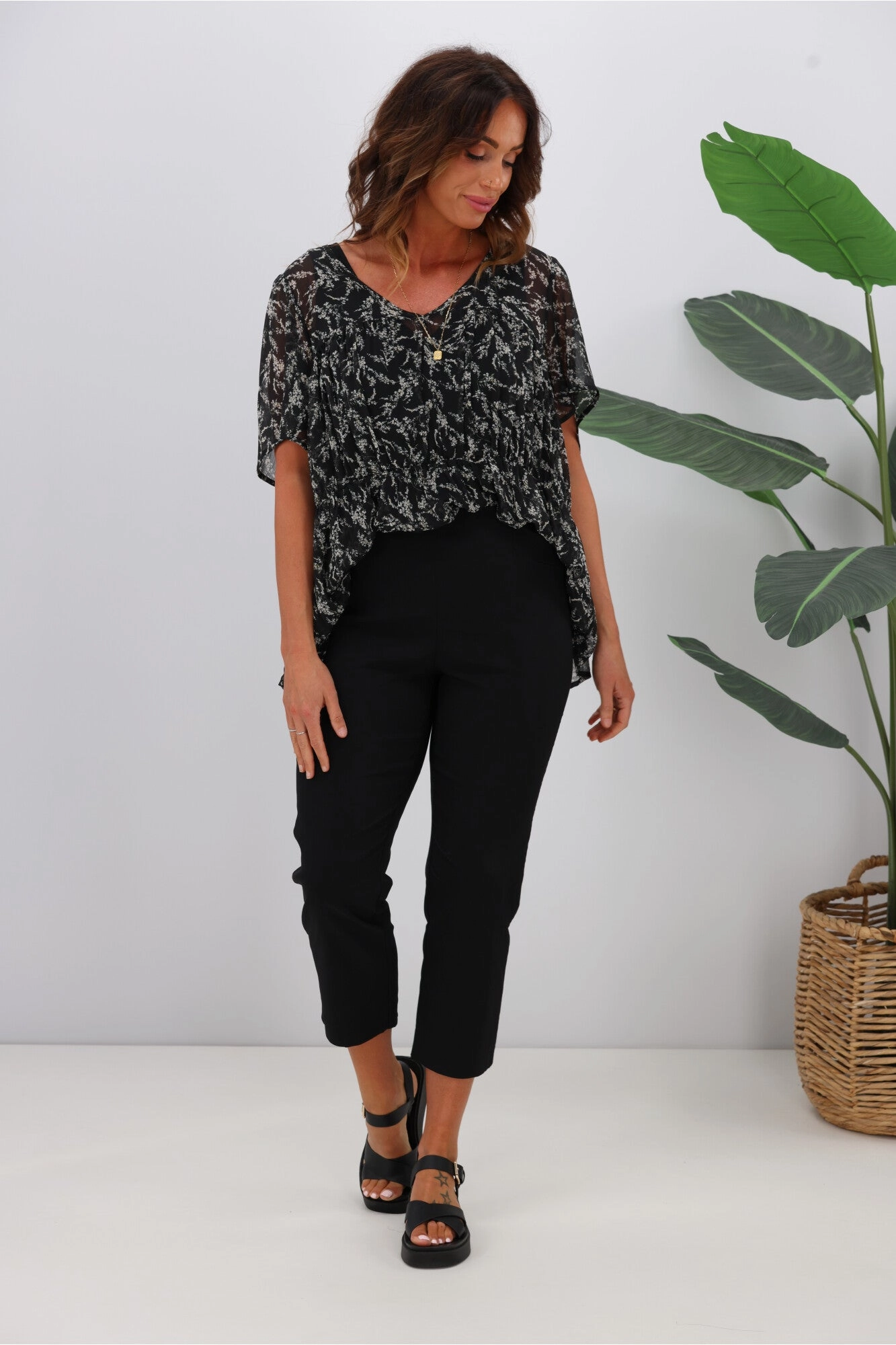 Threadz Basic Pant Black Smooth Lining Technology