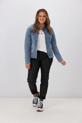 Comfort Flex Fit Ventilated Panels Threadz Maggie Denim Jacket Denim