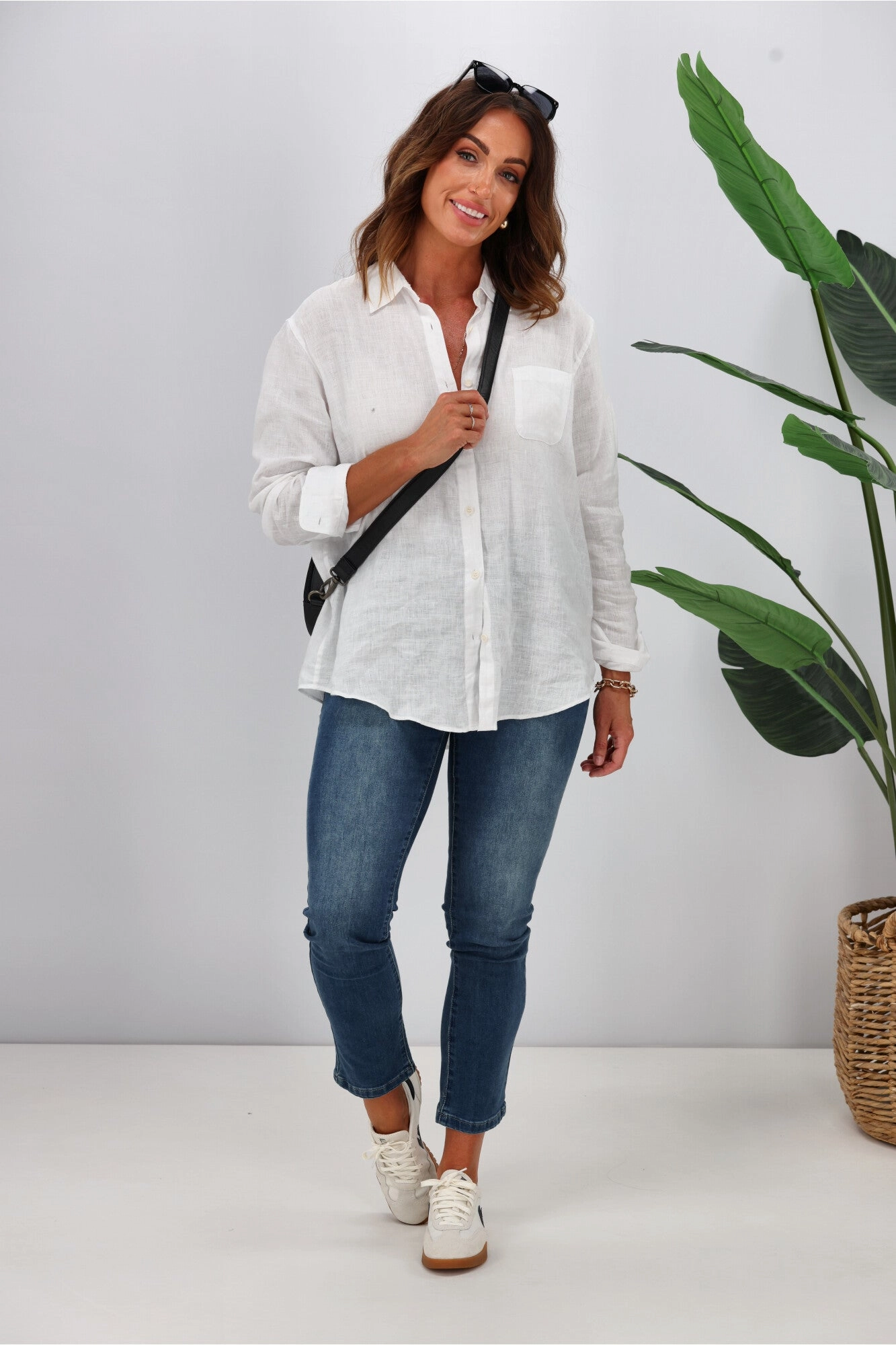 Threadz The High Rise Slim Leg Stretch Jean Blue Tagless label Flatlock Seams