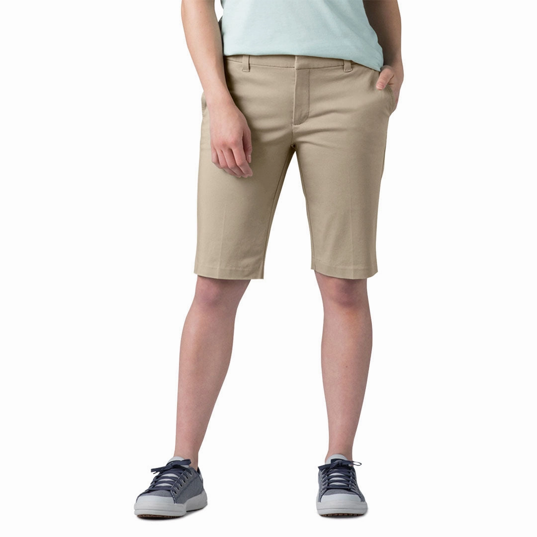 Dickies - Women's Perfect Shape Bermuda Shorts (FR401RDG2) Eco Dye Process Low Profile Design