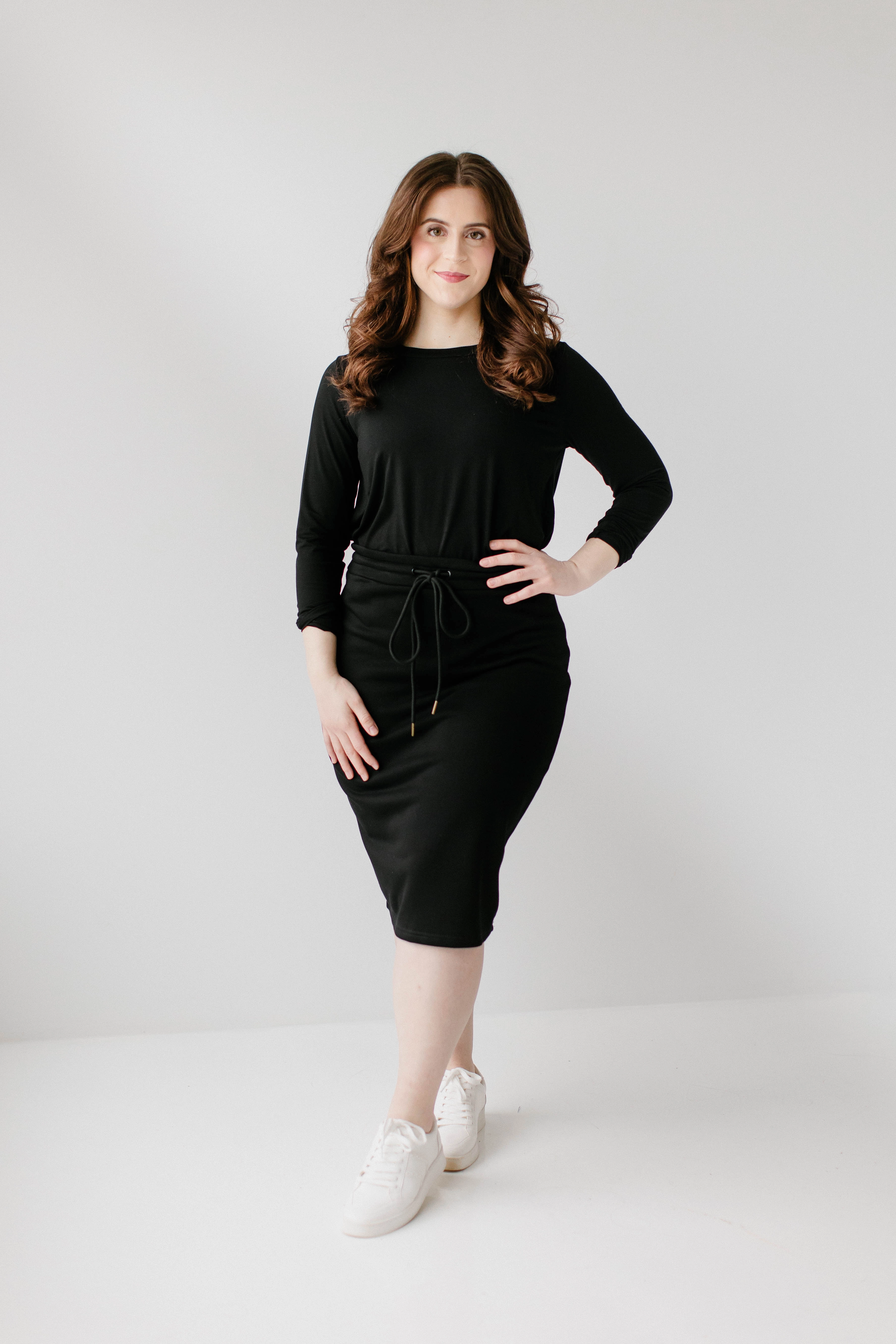 Crisp Finish Flexible Knit 'Zion' Sweatshirt Skirt FINAL SALE