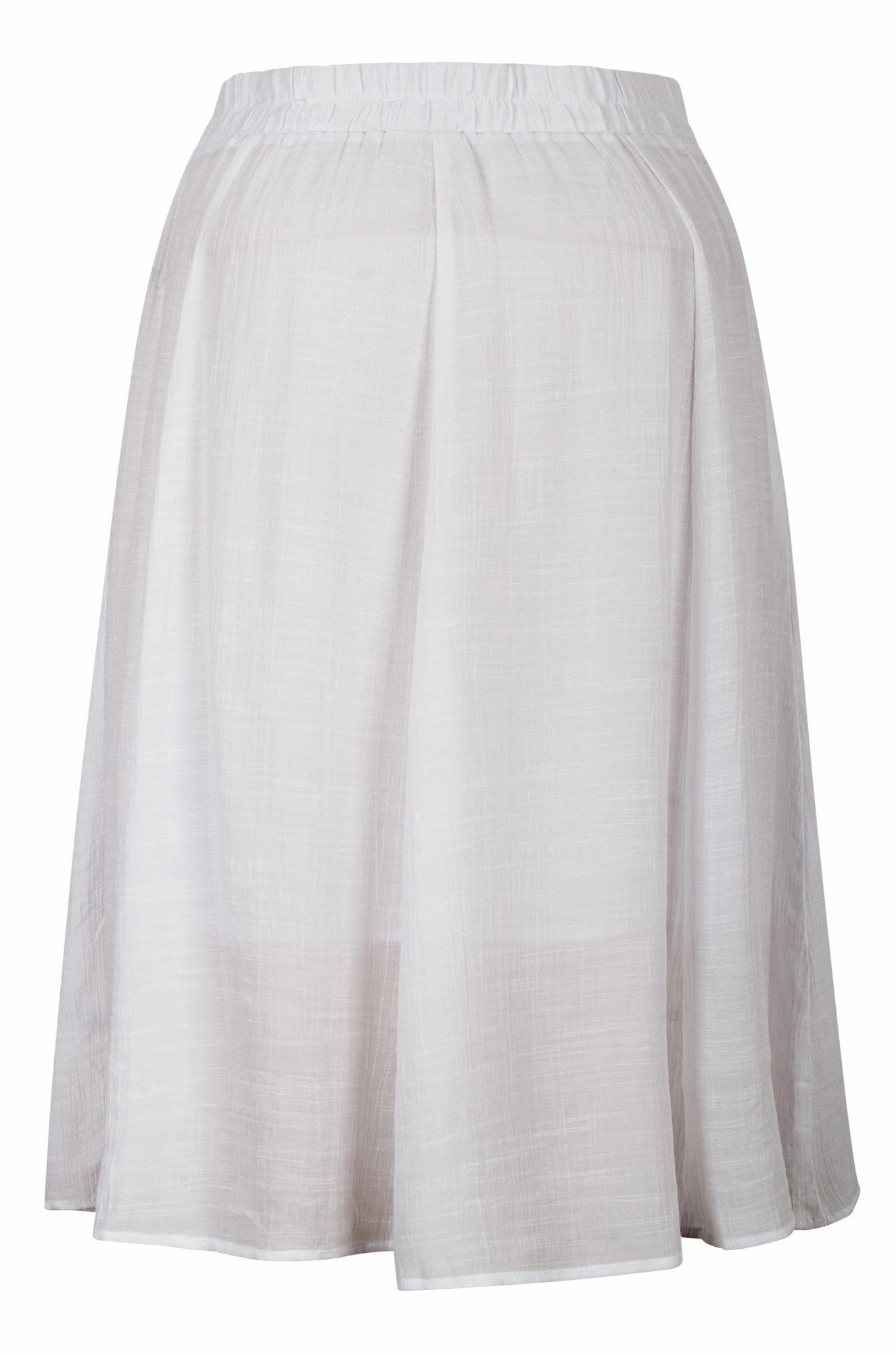 Soft Crosshatch Skirt | WHITE | 8837A1 Trendy Mood Opaque Lining