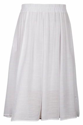 Exclusive Drop Soft Crosshatch Skirt | WHITE | 8837A1