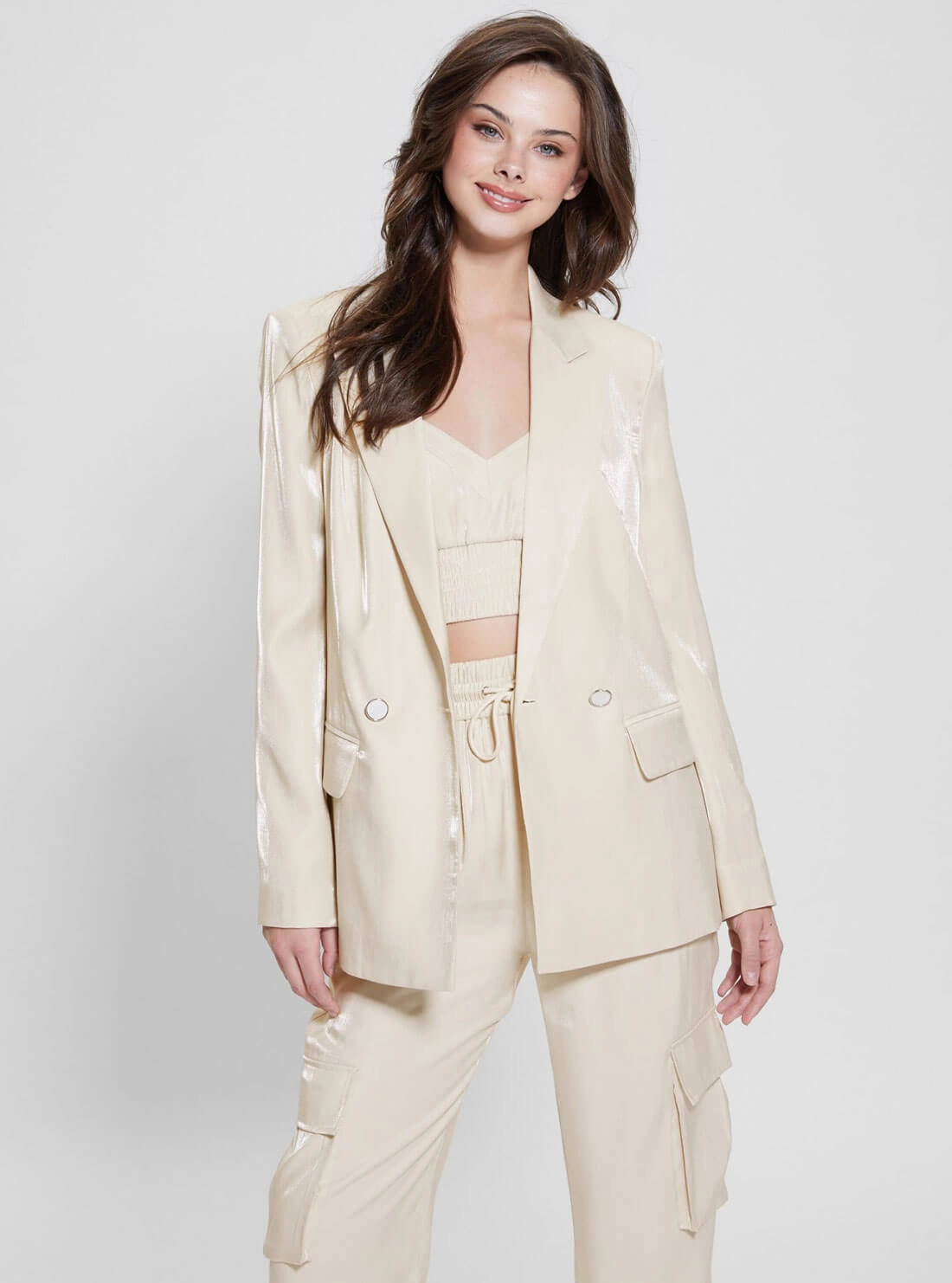 Eco Champagne Adriana Blazer Jacket Eco Friendly Material