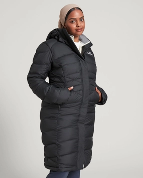 Classic Zip Up Street Comfort Fit Women's Winterburn Down Parka Jacket - Black