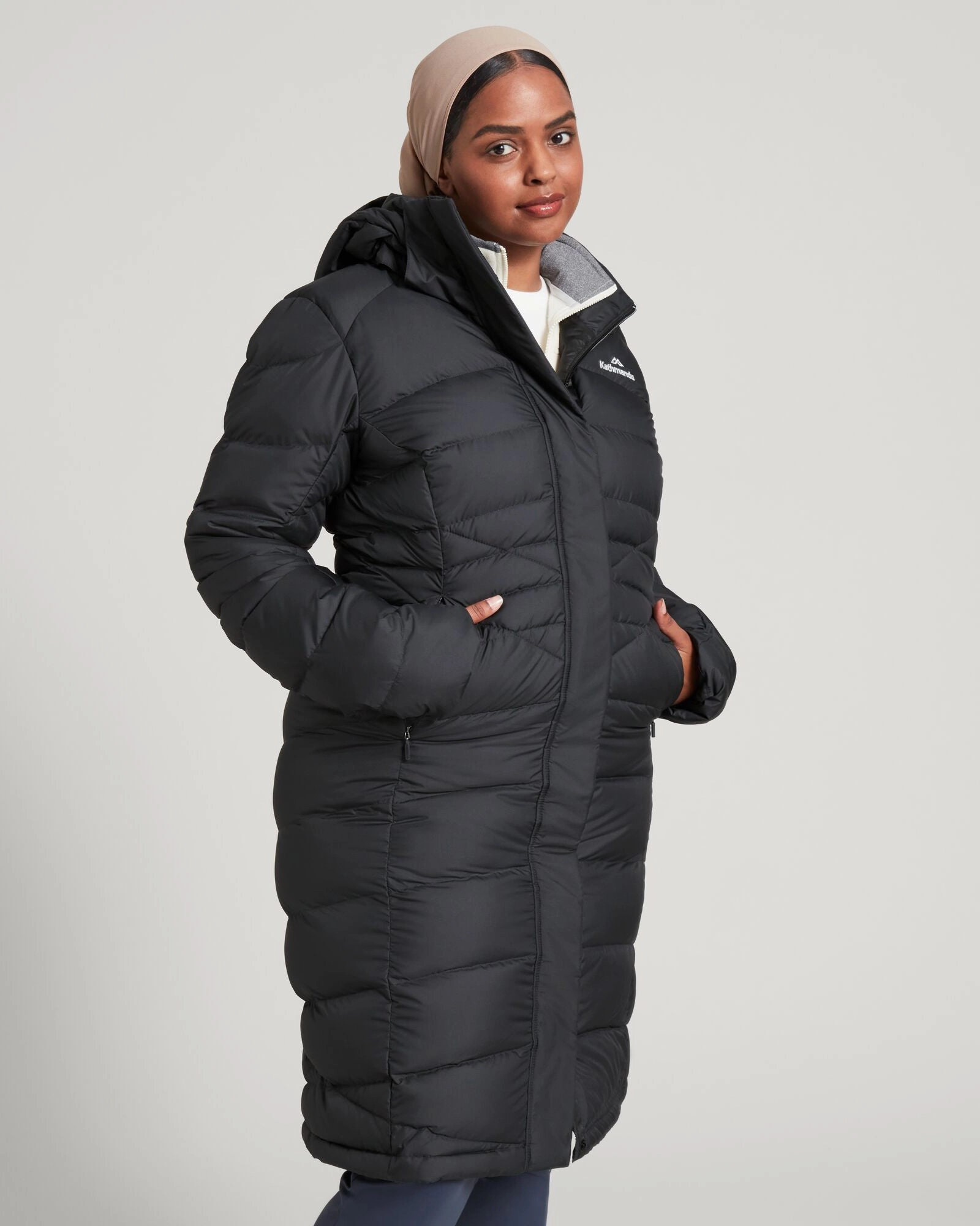Temperature Regulating Membrane Sealed Seam Construction Women's Winterburn Down Parka Jacket - Black