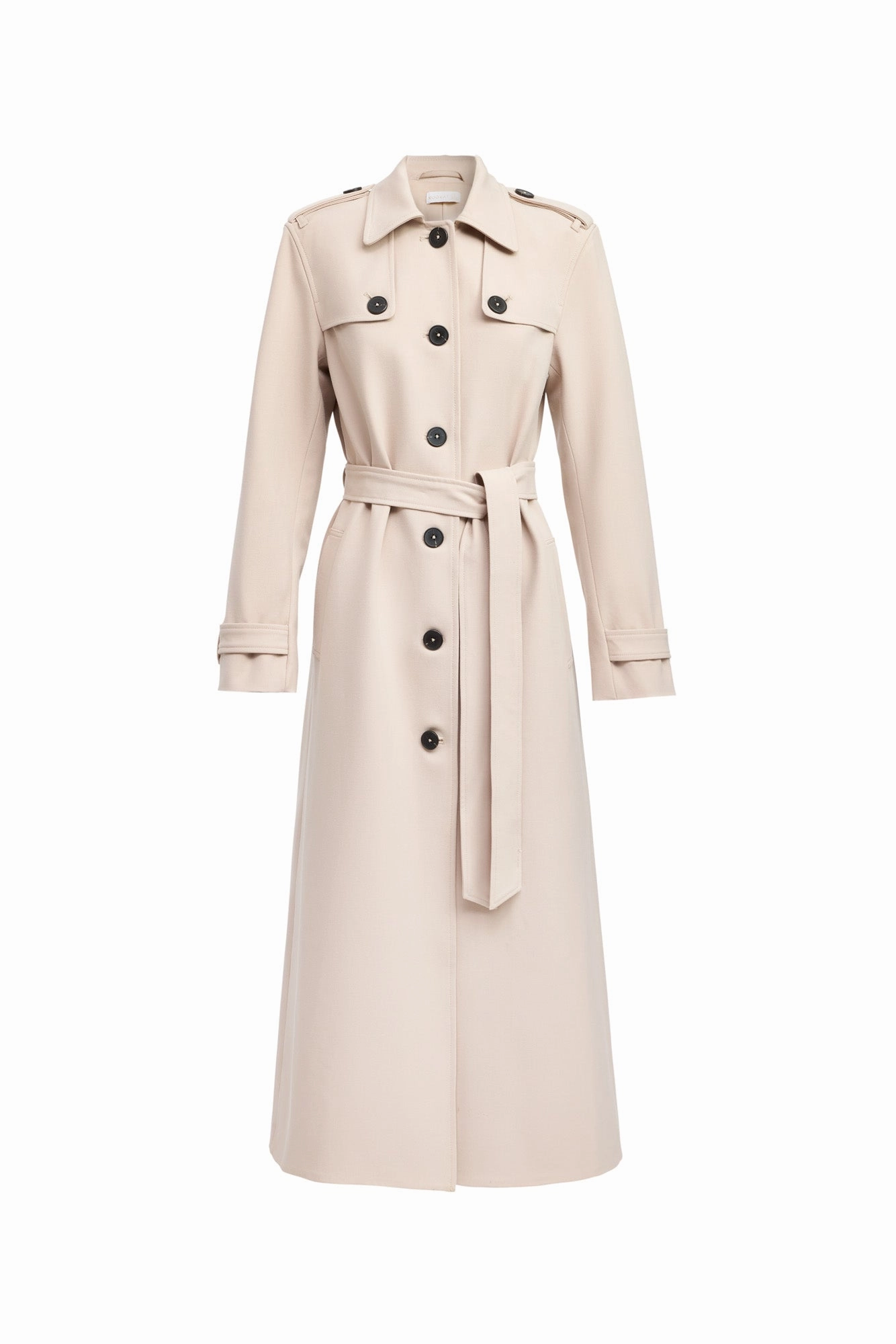 Berlin Button Trench Stretch Material