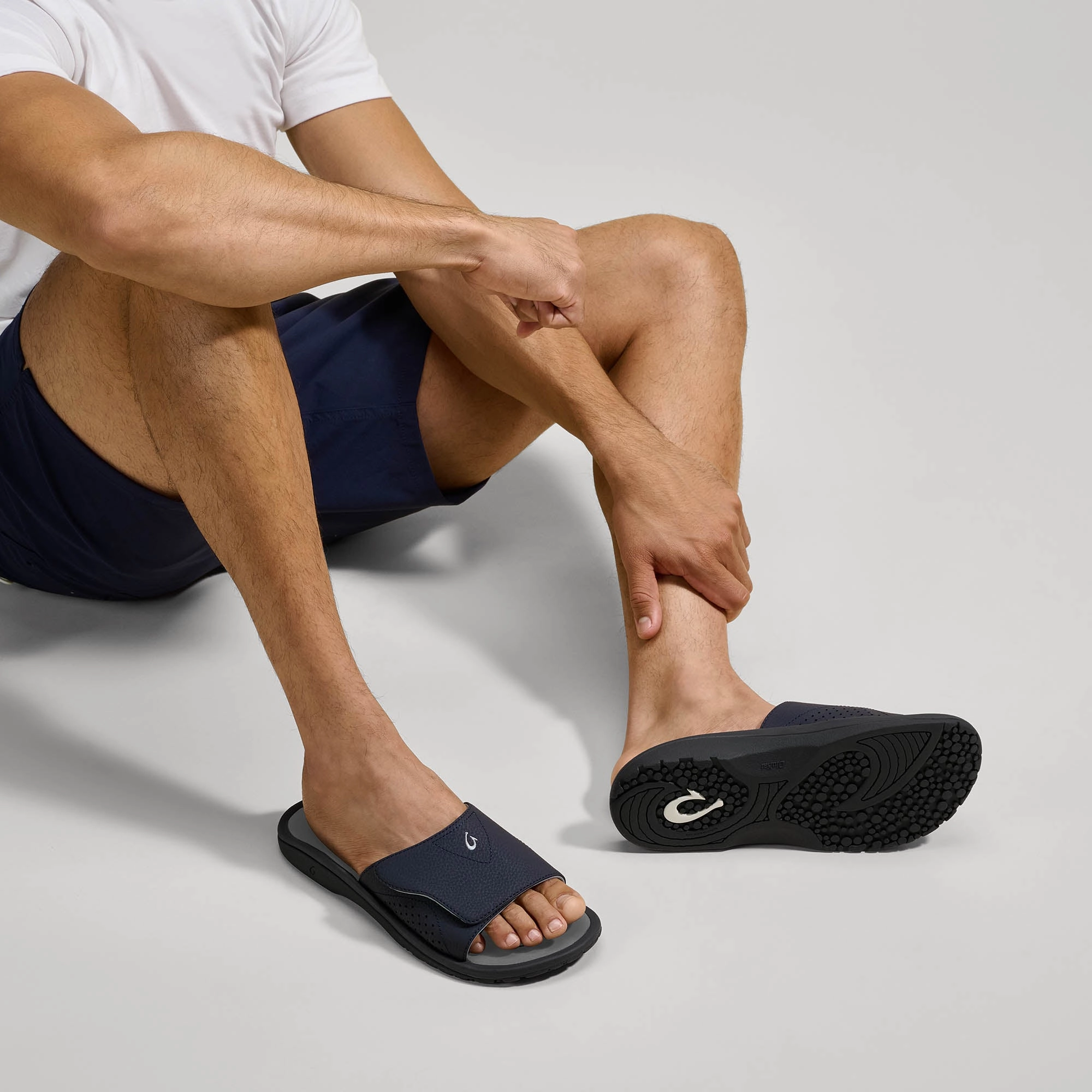 Light Travel Sandals Practical Nalu Slide - Trench Blue / Charcoal