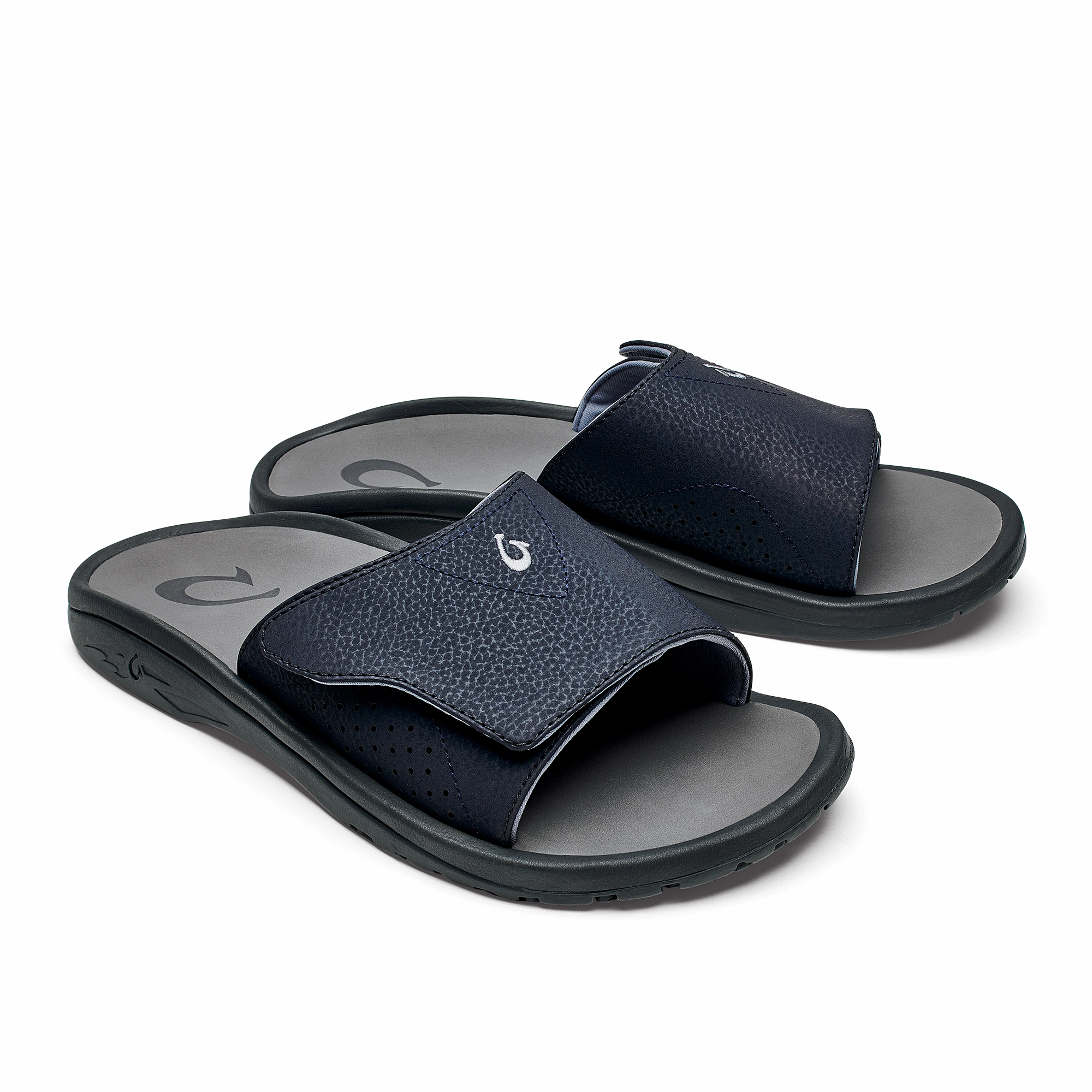 Nalu Slide - Trench Blue / Charcoal Zero Drop Heel