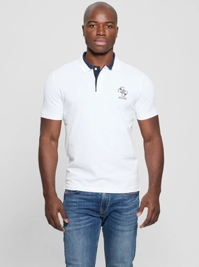Eco White Lyle Polo Shirt Roomy Cut Snug feel