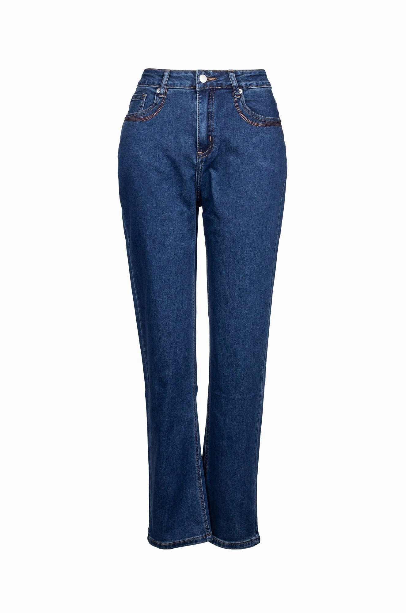 Stylish Silhouette Short Jeans | DARK INDIGO | 0023B1