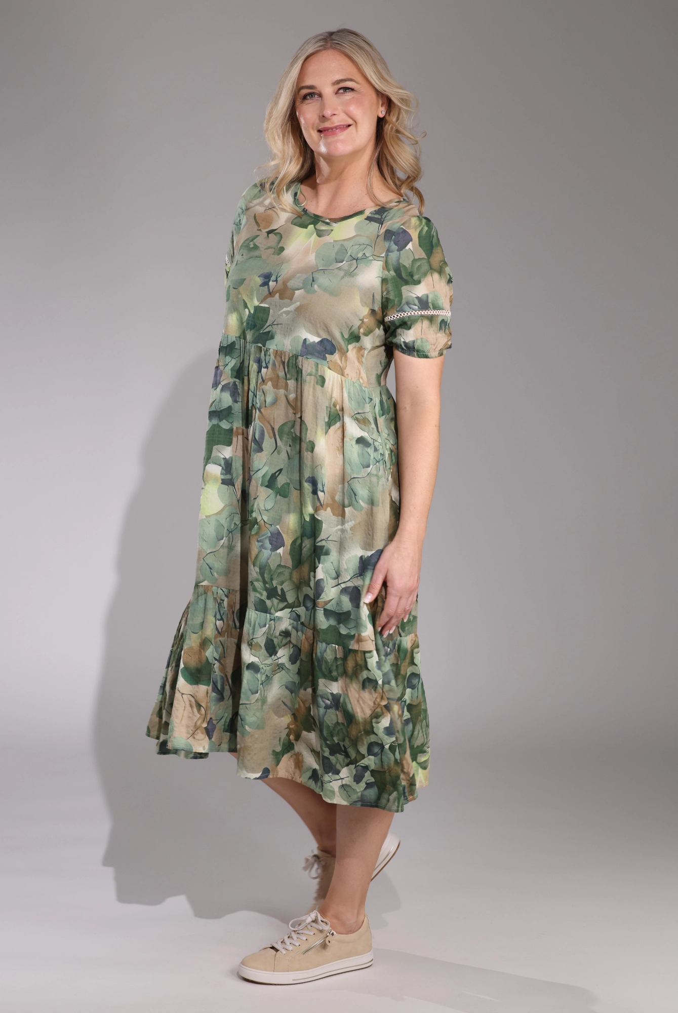 Art Event Dress | Green Silver Garden | 6532C1