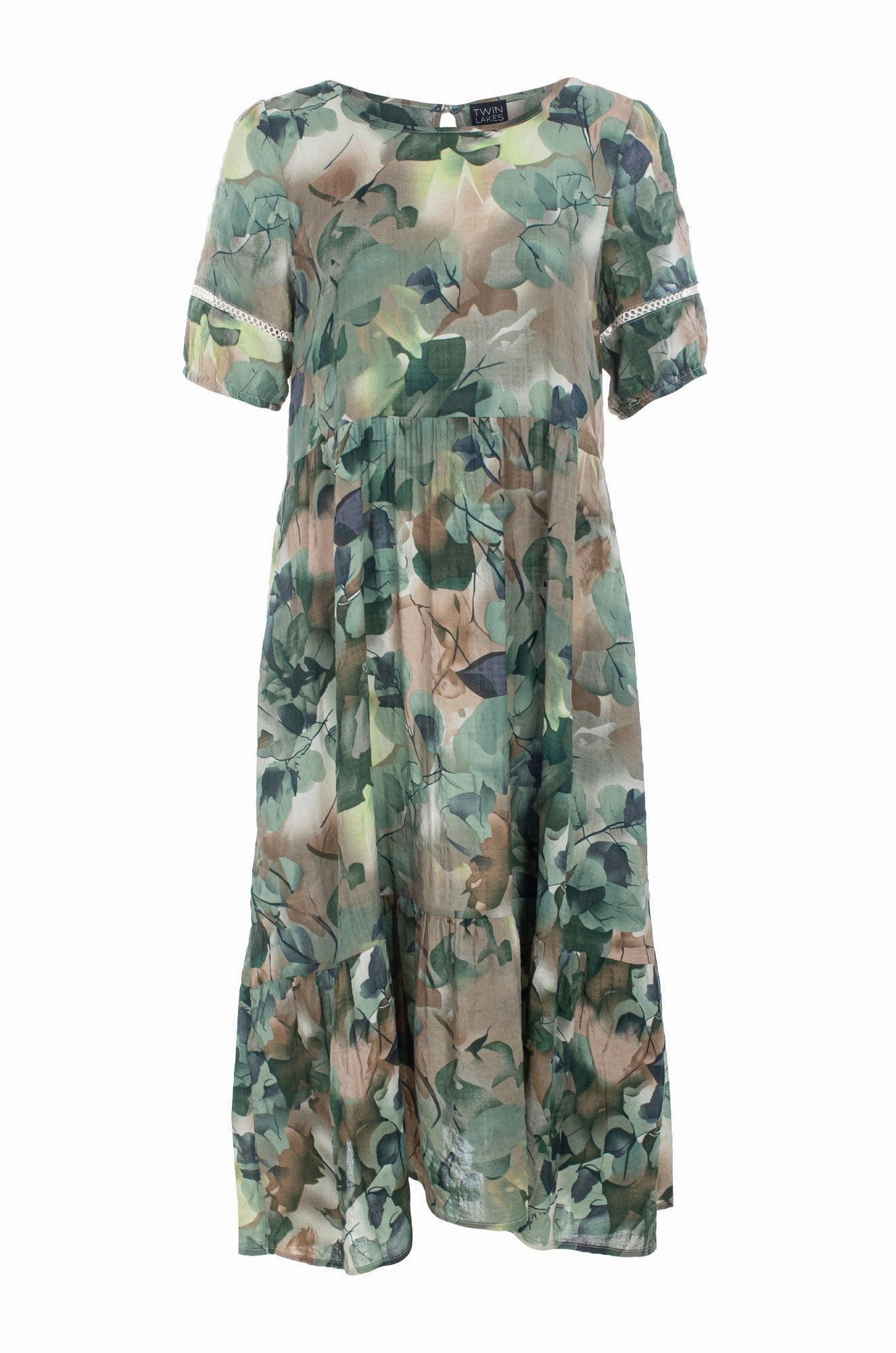Dress | Green Silver Garden | 6532C1 Hand-Wash Fall Go
