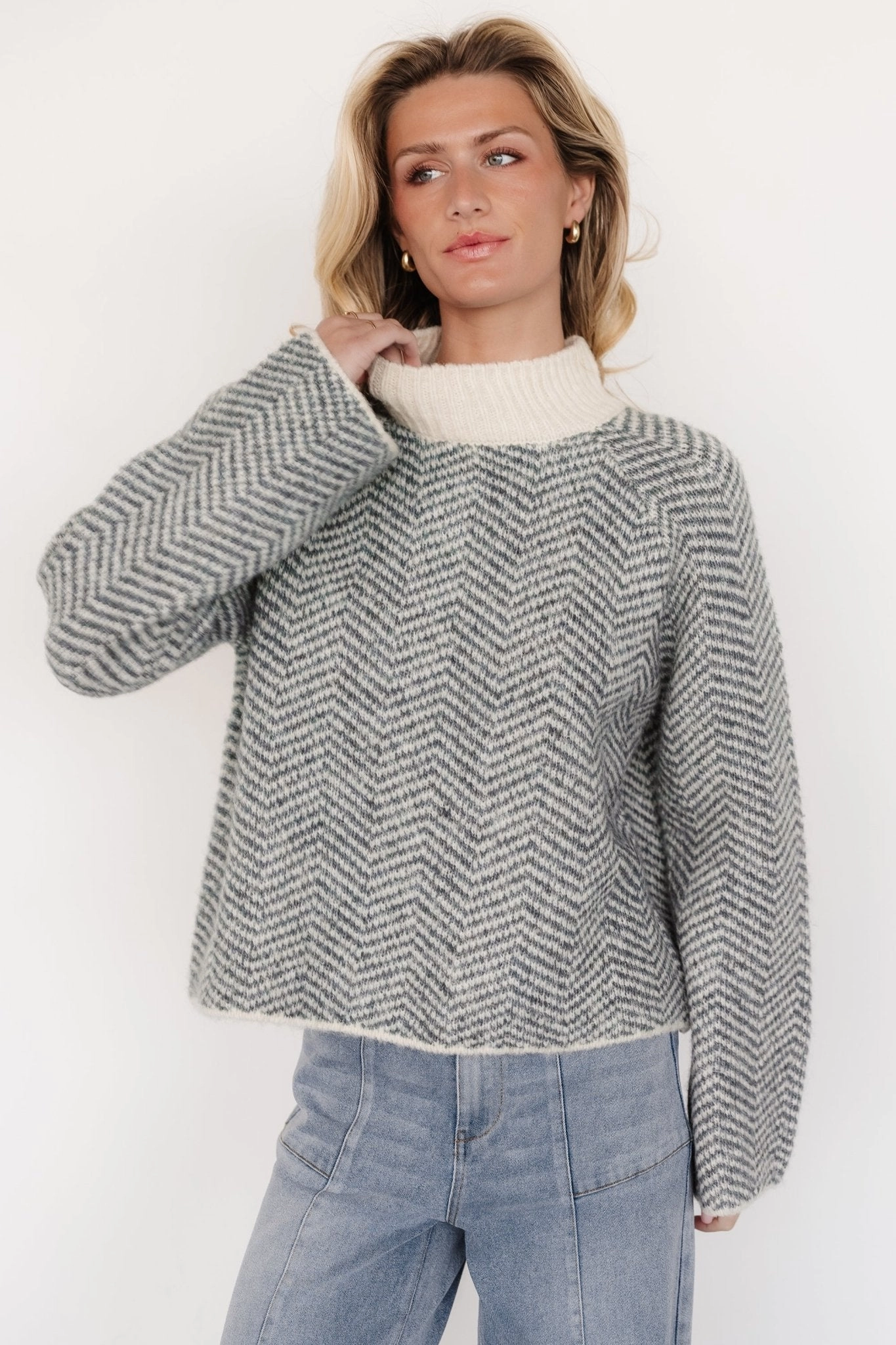 Fashion Layers Trisha Knit Sweater | Balsam Stripe