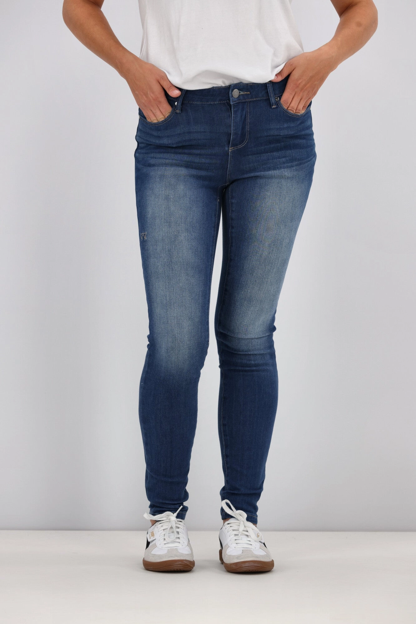 Shine On Label Sculpt Denim Jean True Blue Wash Body Flex Airport Travel For Men