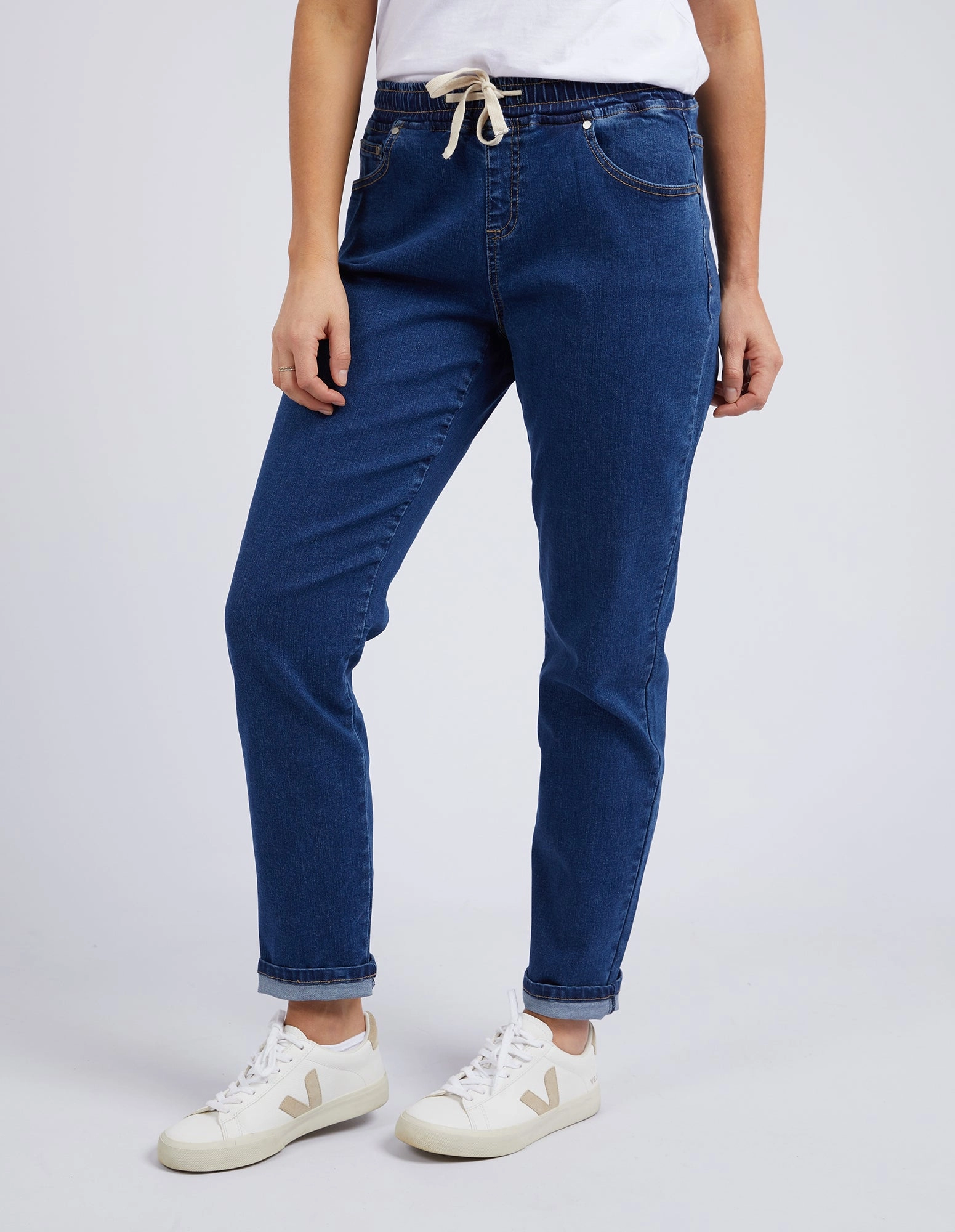 Foxwood Juliette Jogger Jean Blue Cool Tone Performance Fit