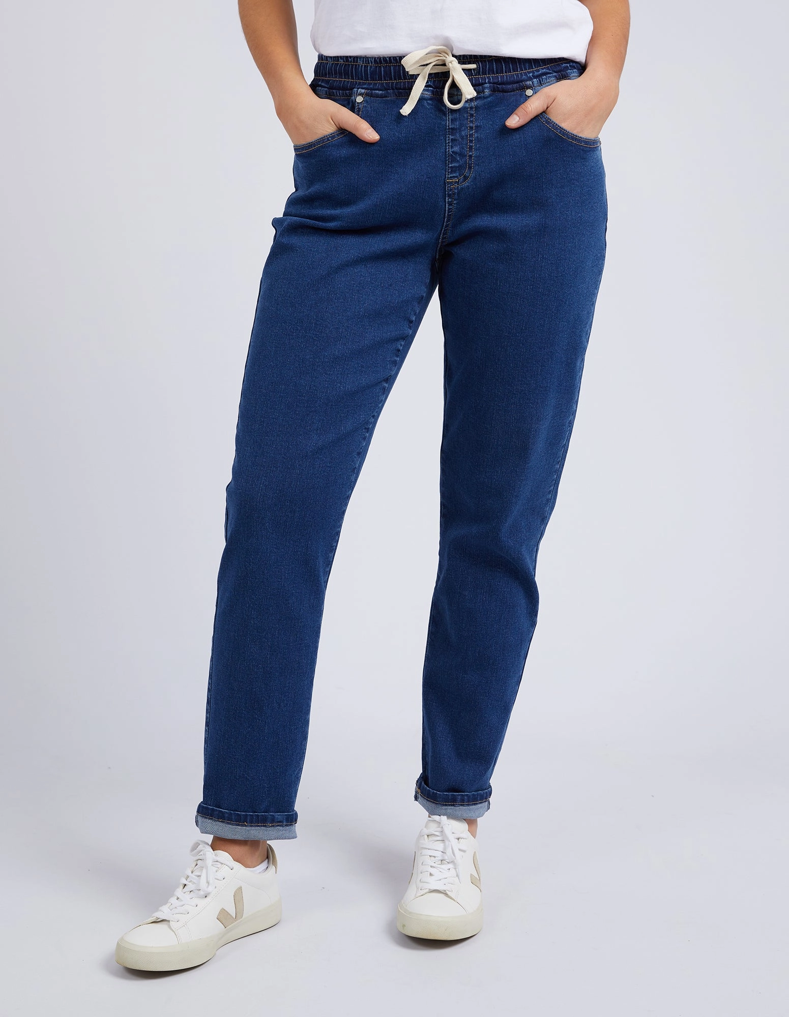 Sleek and Stretchy Comfortable Wear Foxwood Juliette Jogger Jean Blue