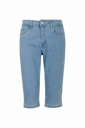 Twin Lakes Below Knee Jeans | LIGHT INDIGO | 6503A1 Work Meeting Trendy Modern Minimalist All Rounder