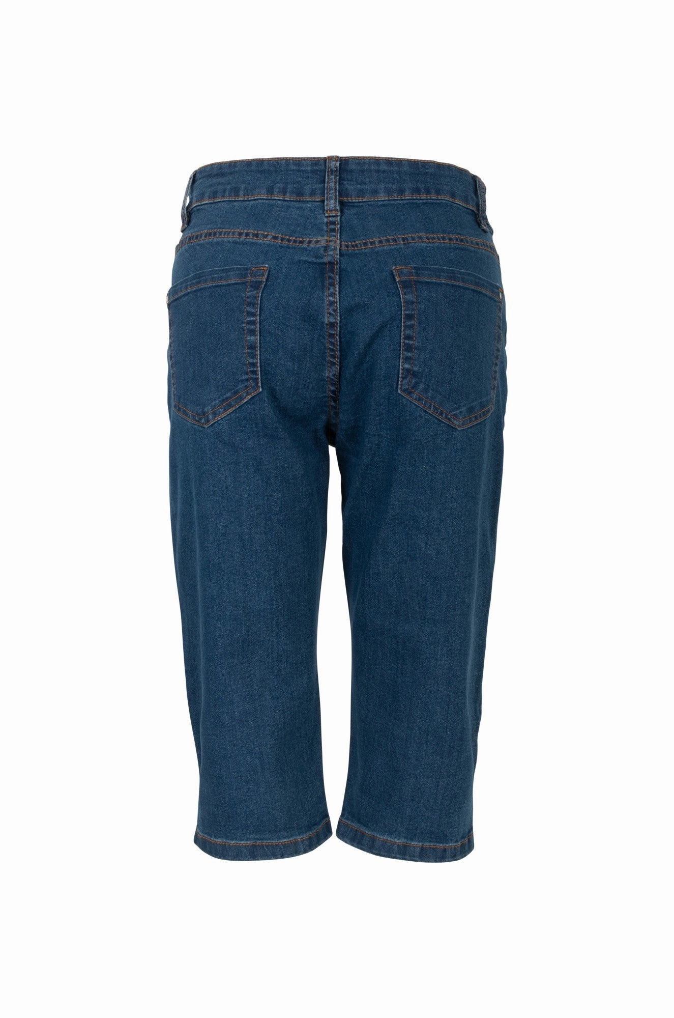 Fit Routine Festival Outfit Comfy Artist Vibe Twin Lakes Below Knee Jeans | MID INDIGO | 6503A1