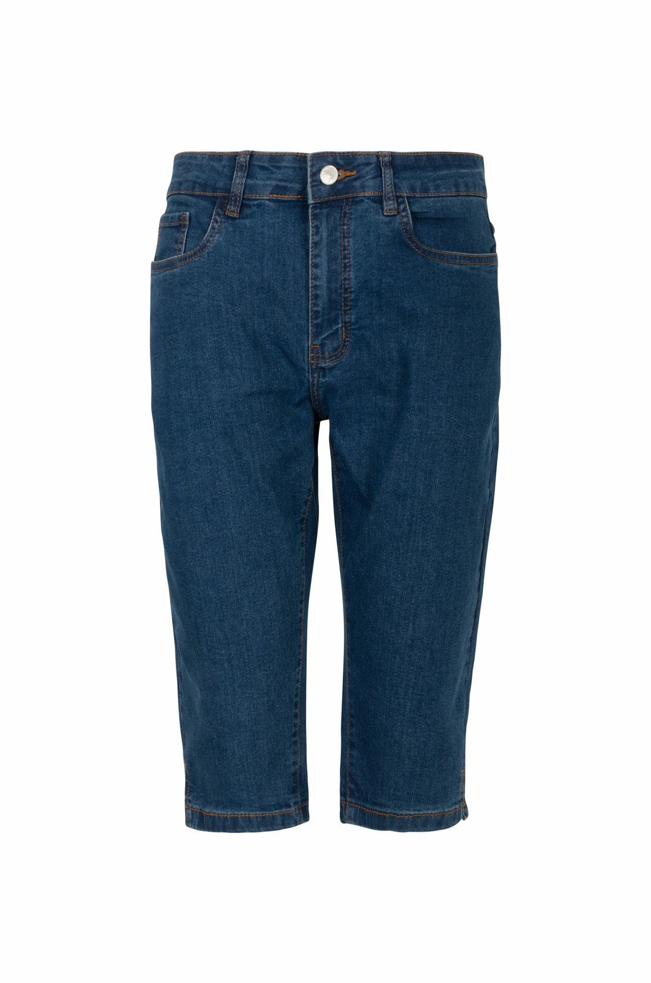 Style Upgrade High-Quality Fabric Twin Lakes Below Knee Jeans | MID INDIGO | 6503A1