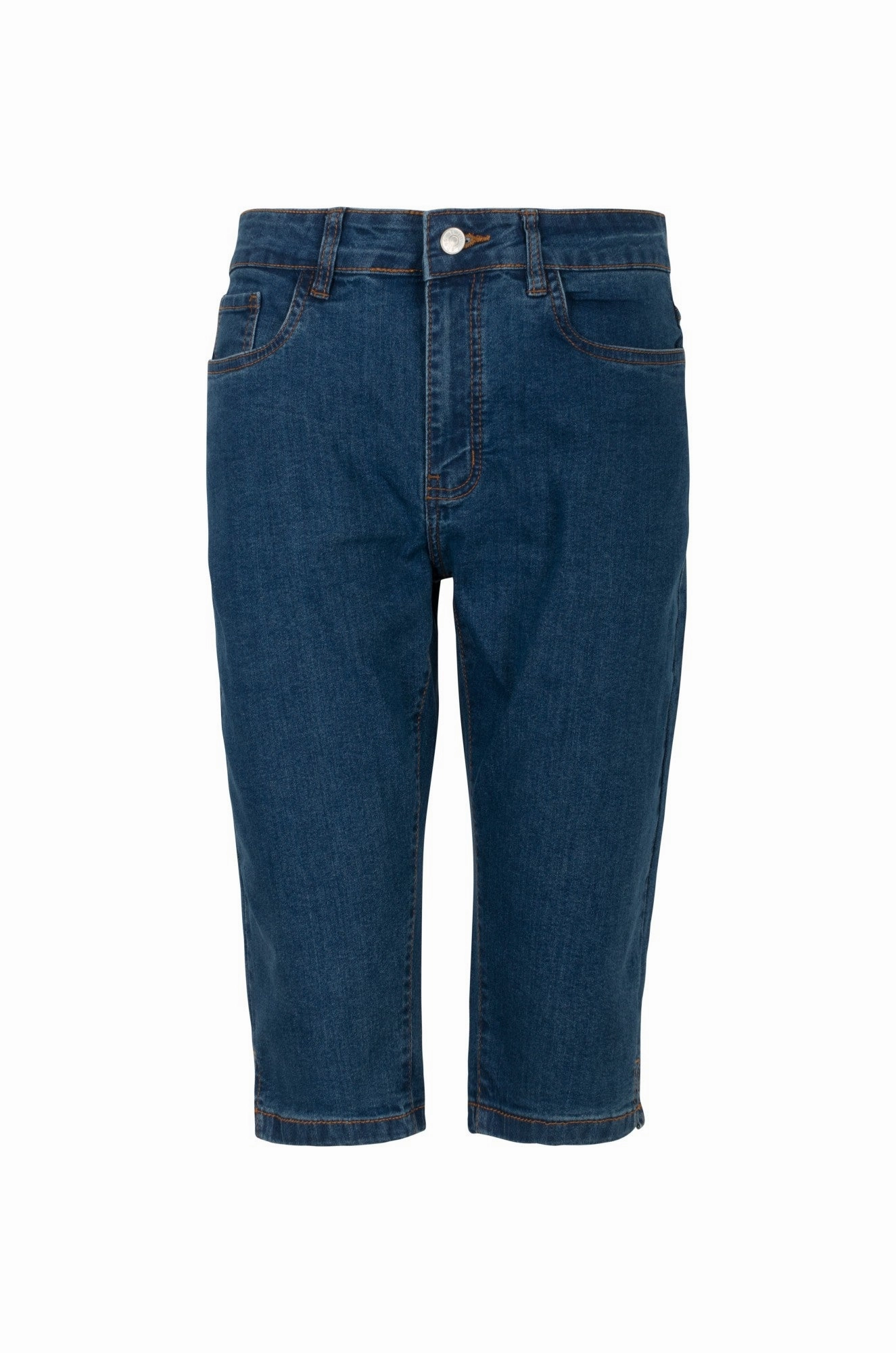 All-day Comfort Light Wear Twin Lakes Below Knee Jeans | MID INDIGO | 6503A1