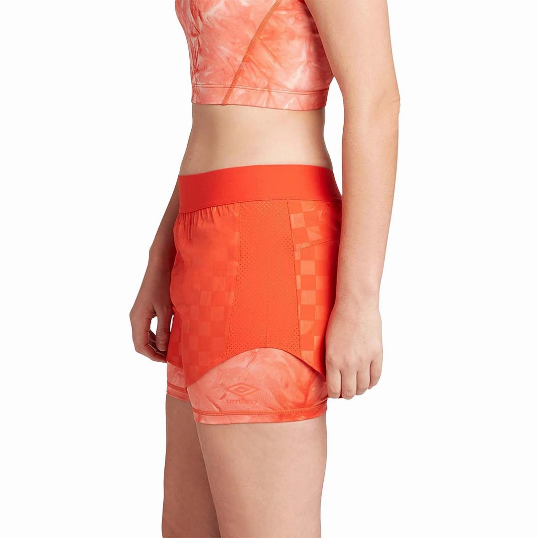 Sustainable Fabric QuickReleaseFastenings Umbro - Women's Checkerboard Layer Shorts (HUUL1UBF4 UK8)