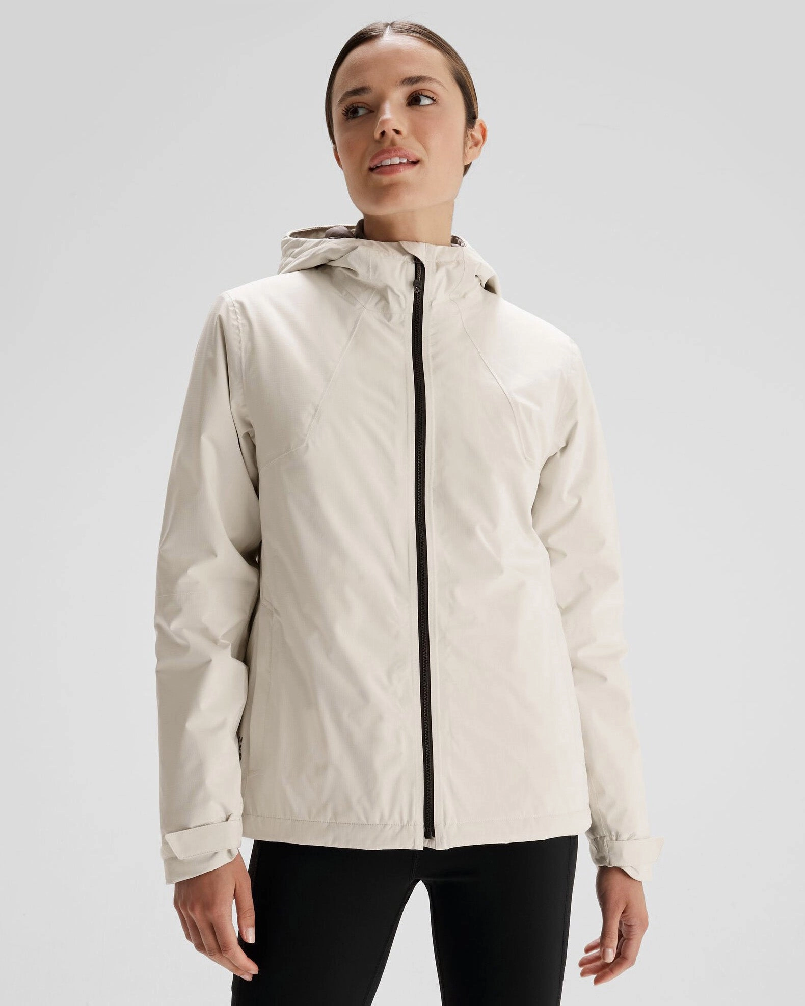 Women's Trailhead 2L Insulated Rain Jacket - Natural Convertible Collar Design