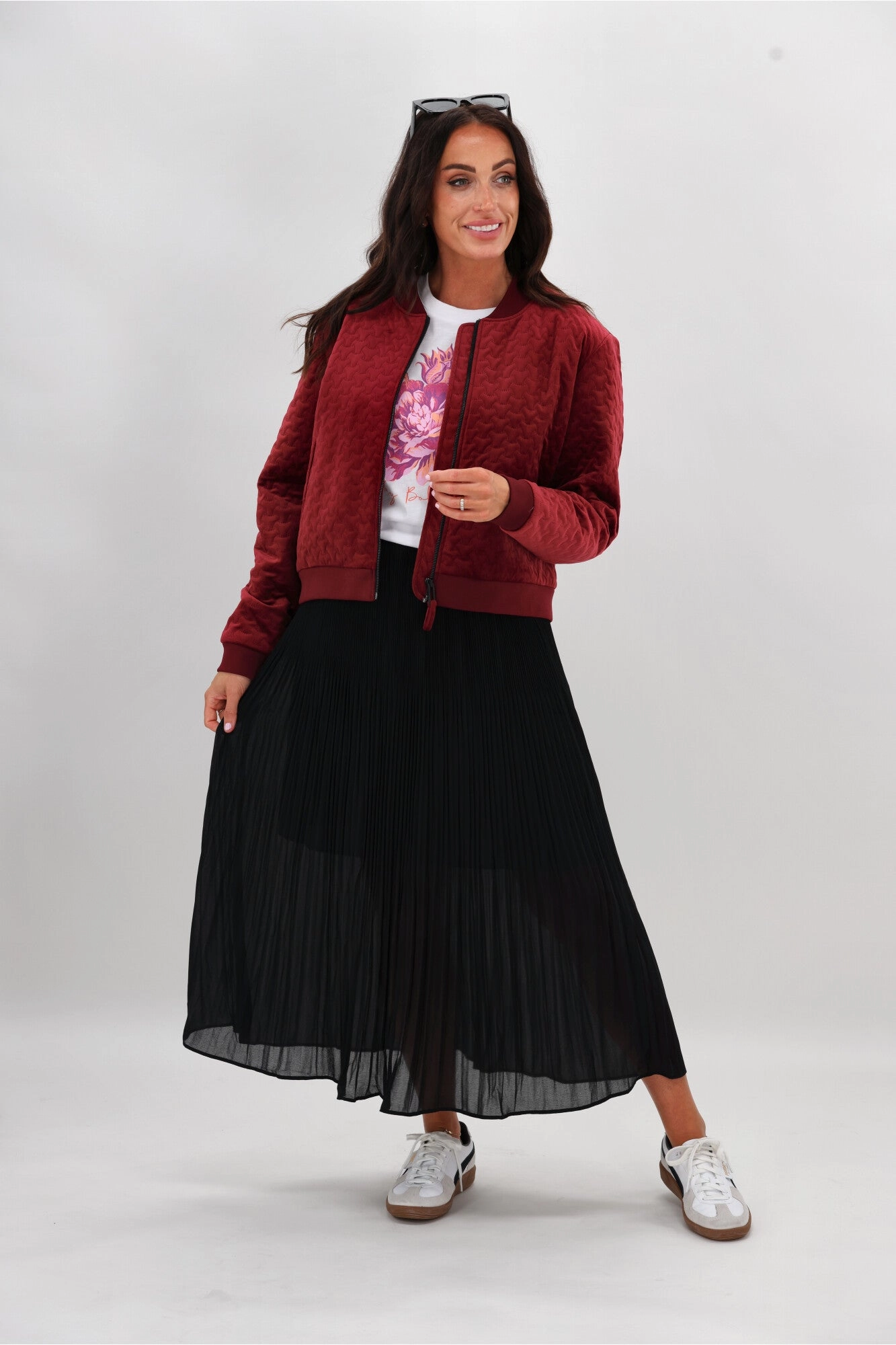 Soft Combo Comfy Look Gloss The Label Lula Variagated Pleated Skirt Black