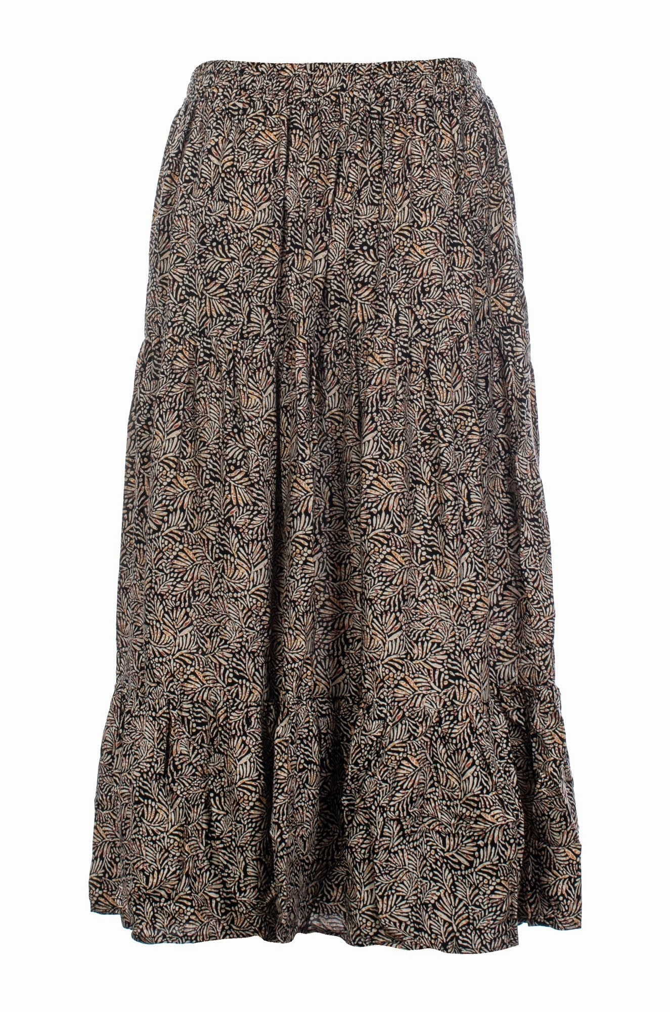 Skirt | Black Taupe Sprig | 3367C1 Layered Look