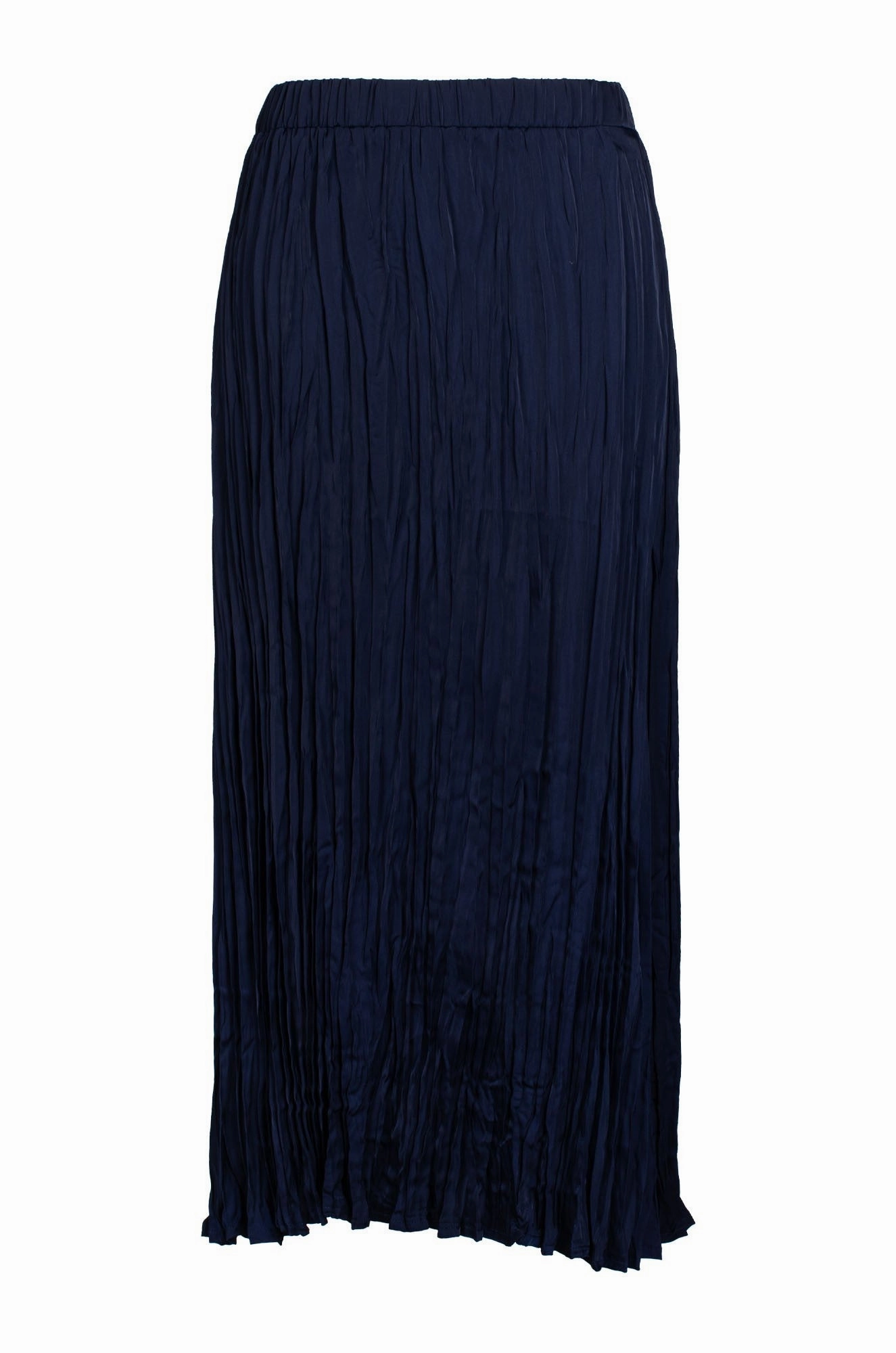 Pleated Satin Maxi Skirt | NAVY | 4493C1 Smart Casual