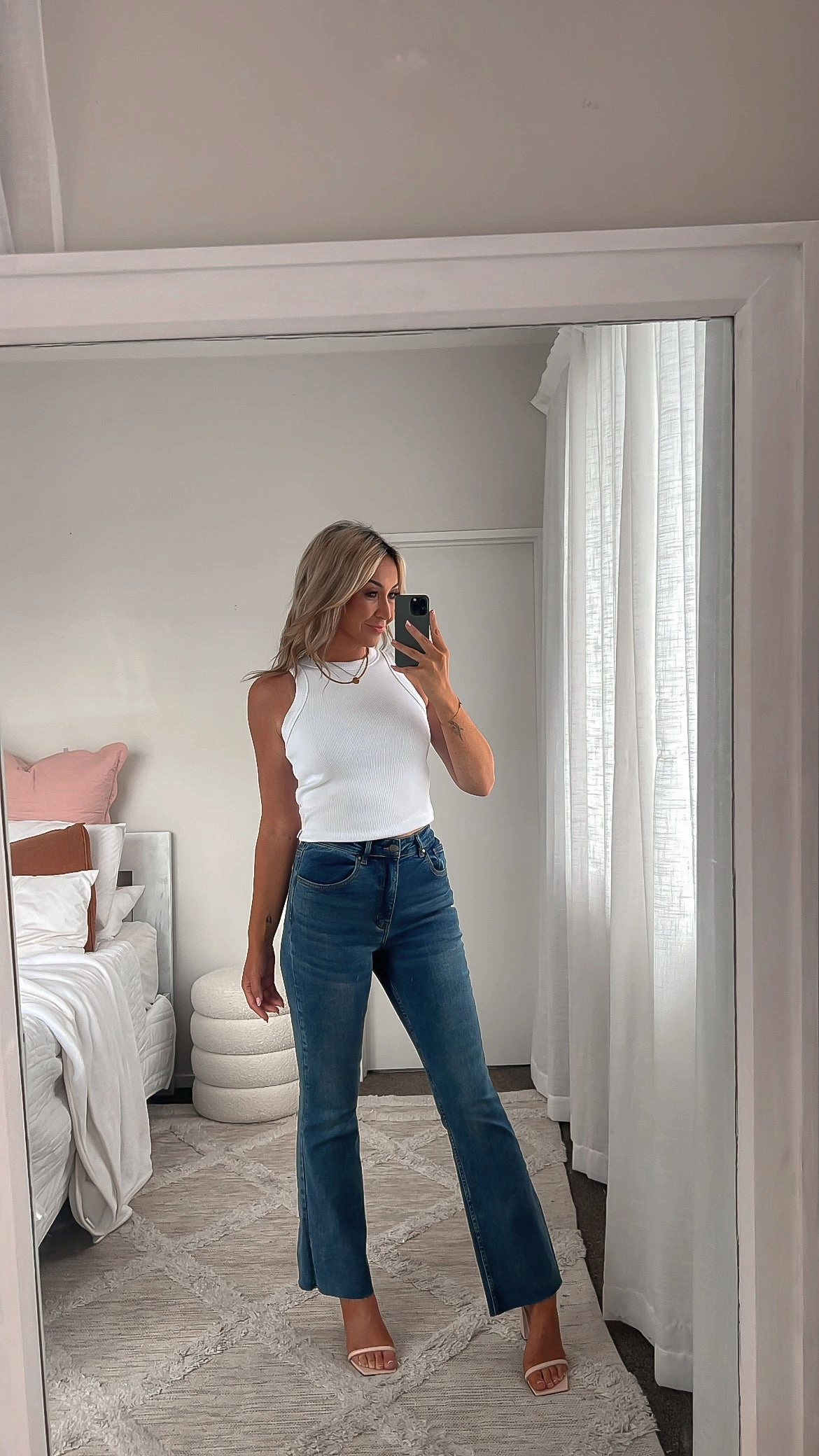 Active Comfort Wear Clean Form Shine On Label Maverick Bootcut Jean Indigo