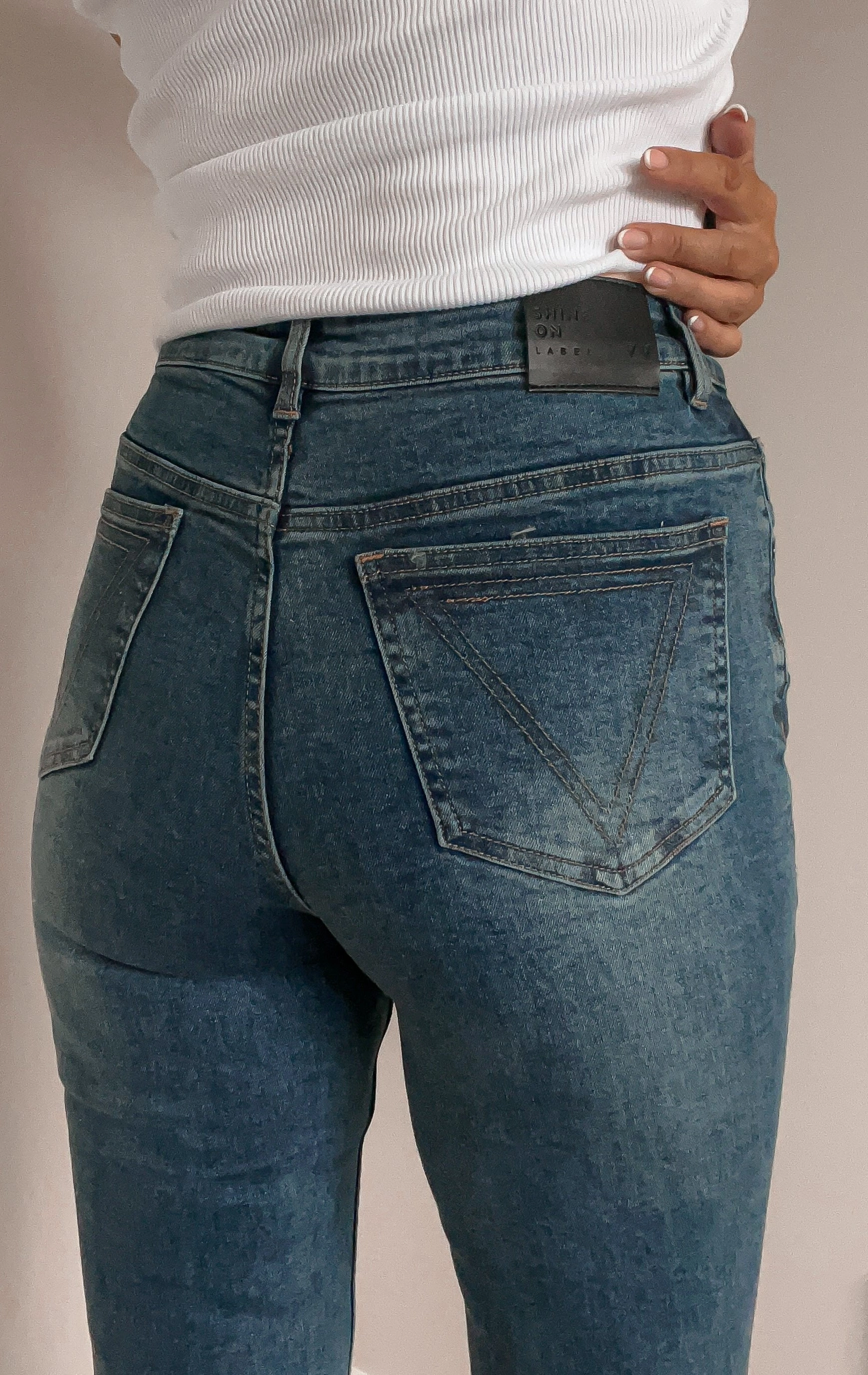 Active Function Fit and Flex Shine On Label Maverick Bootcut Jean Indigo