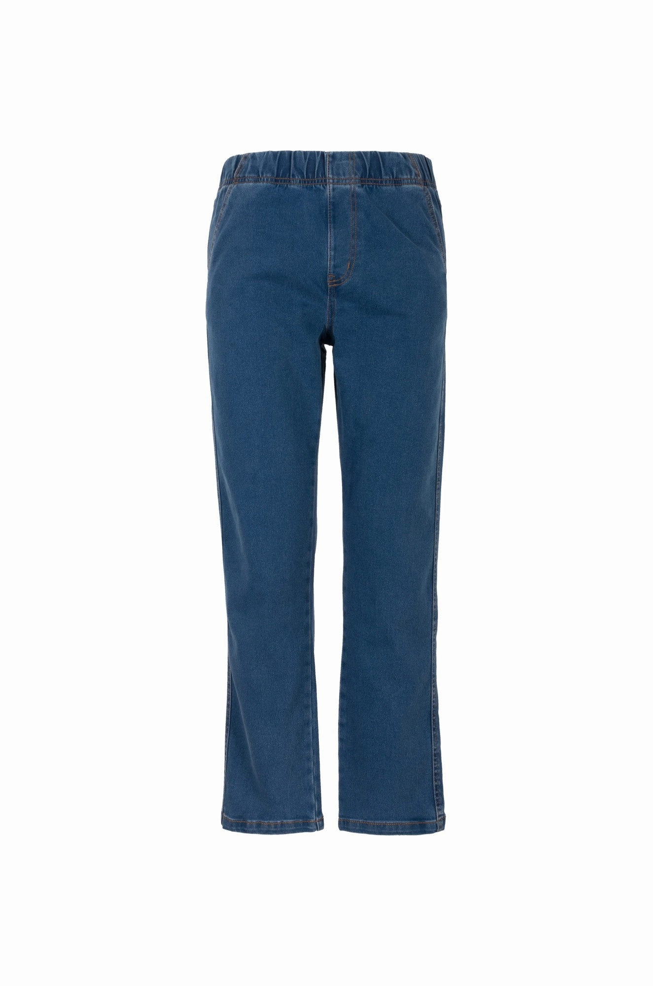 Stretch Unisex Wear Classic Wear Wonder Denim Short Jeans | MID INDIGO | 6601B1