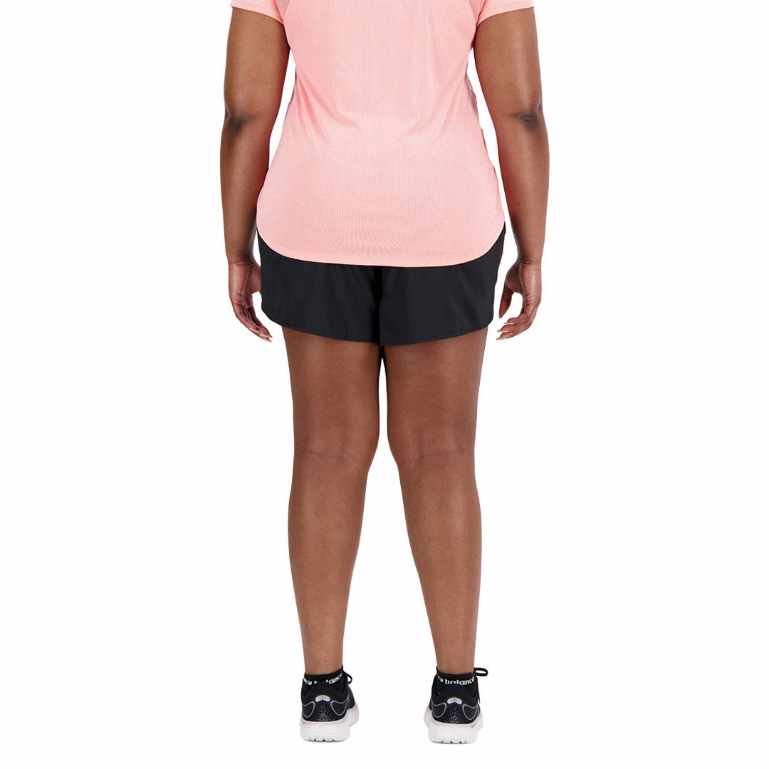 OdorResistant ReflectiveTrim New Balance - Women's Accelerate 5" Shorts (WS23228 BK)