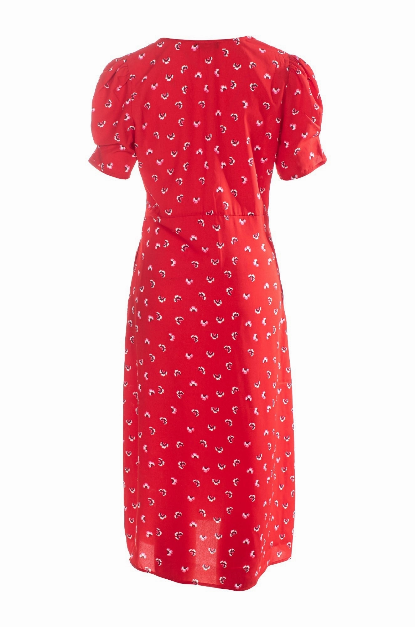 Stylish Waist Fit Sophisticated Vibe V Neck Midi Dress | RED PETAL | 4571C1