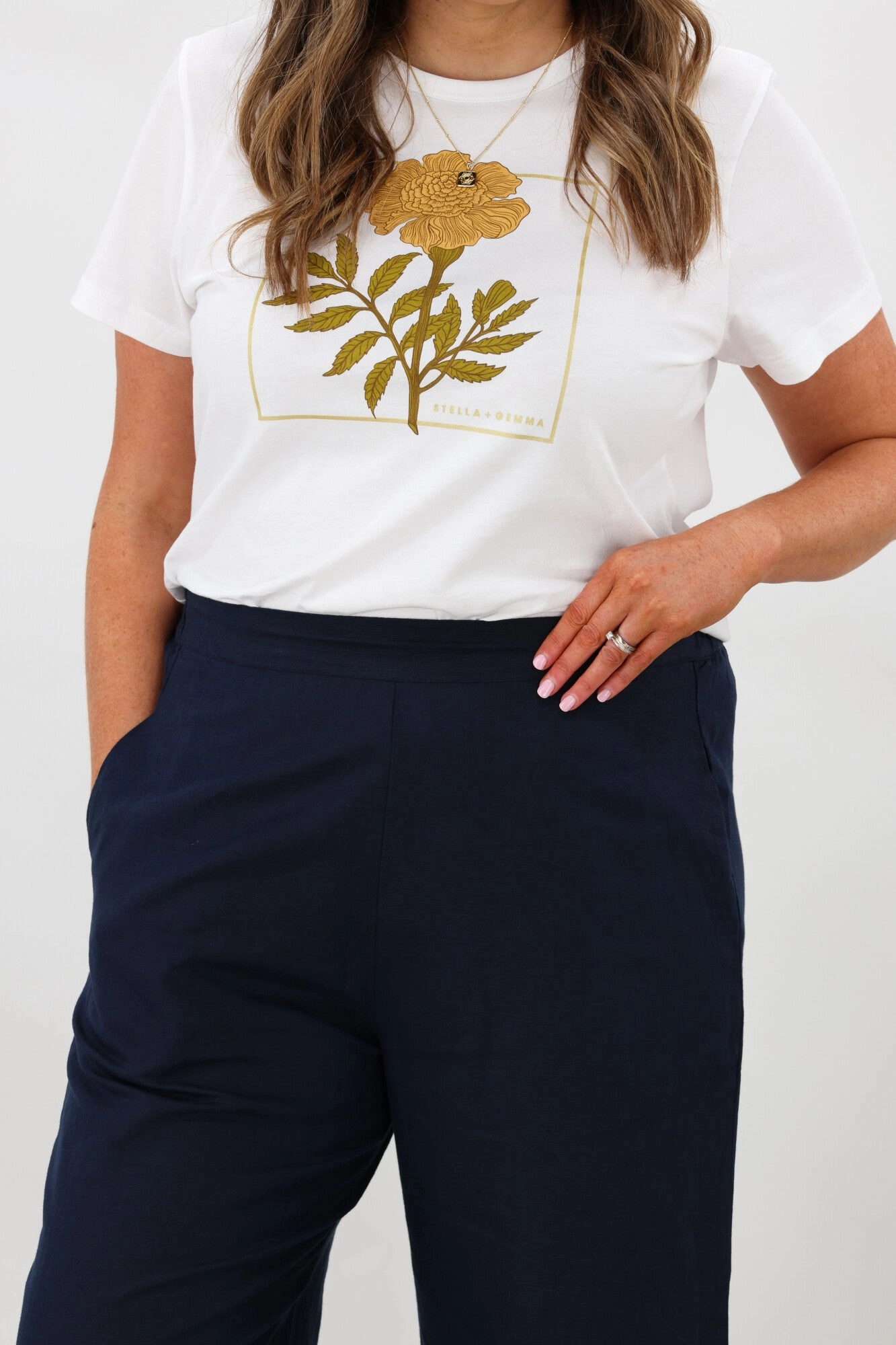 Valeria Label Homer Pant Midnight Blue Casual Day Pro Athlete Flattering Shape