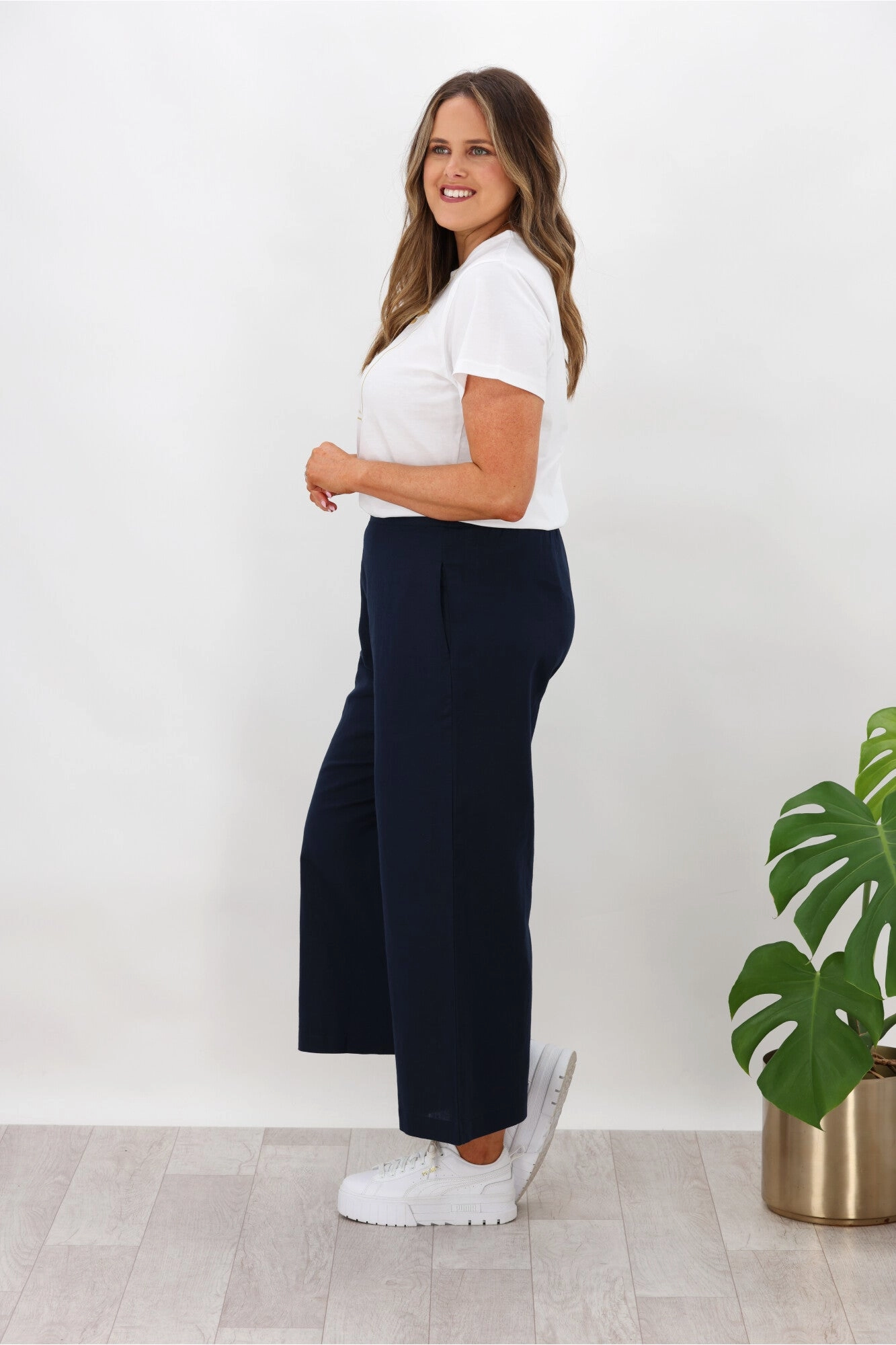 Valeria Label Homer Pant Midnight Blue Bonded Pockets